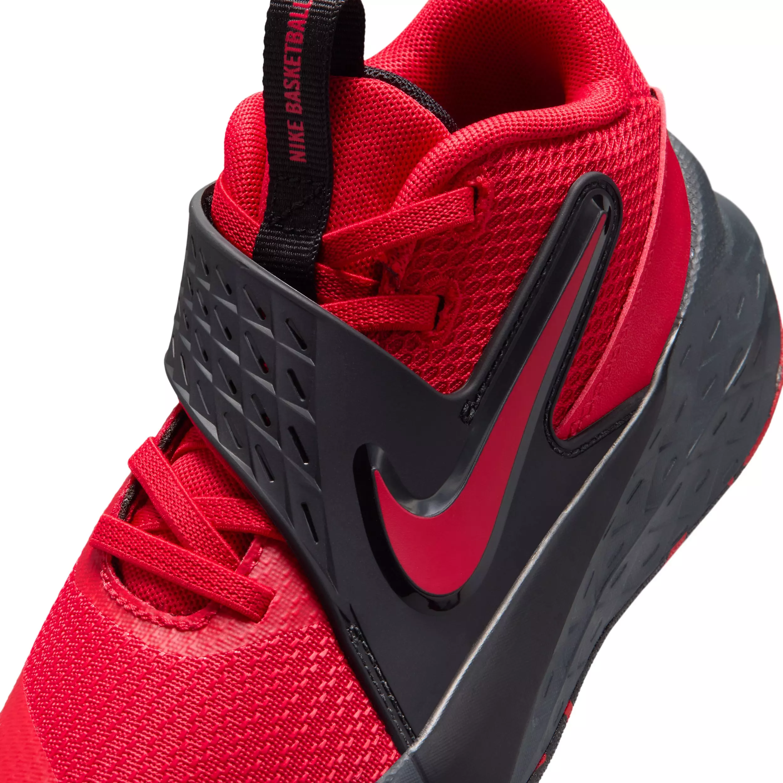 Nike Team Hustle D 12 "University Red/Black/Anthracite/Red" Preschool Boys' Basketball Shoe - RED/BLACK/ANTHRACITE/RED