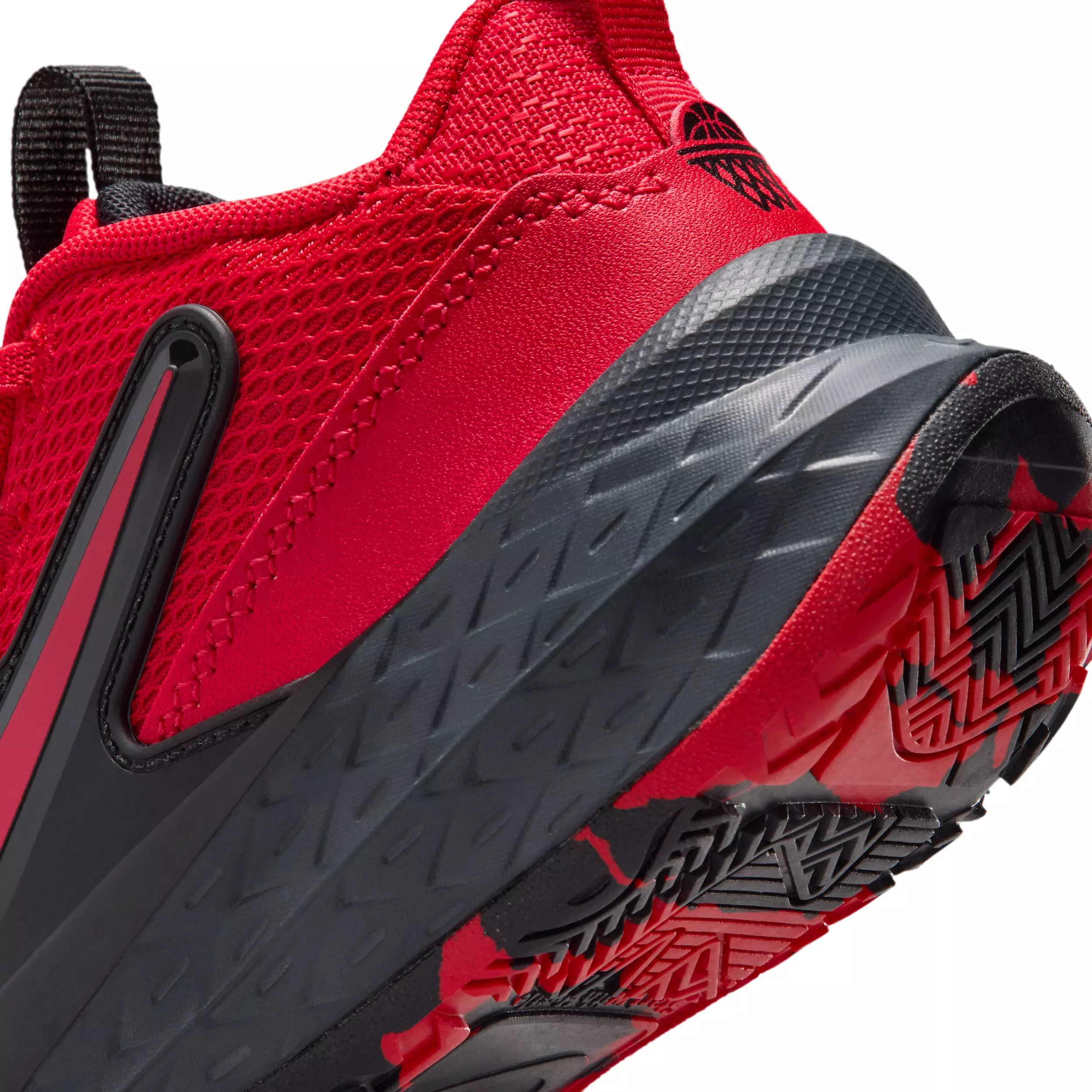 Nike Team Hustle D 12 "University Red/Black/Anthracite/Red" Preschool Boys' Basketball Shoe - RED/BLACK/ANTHRACITE/RED
