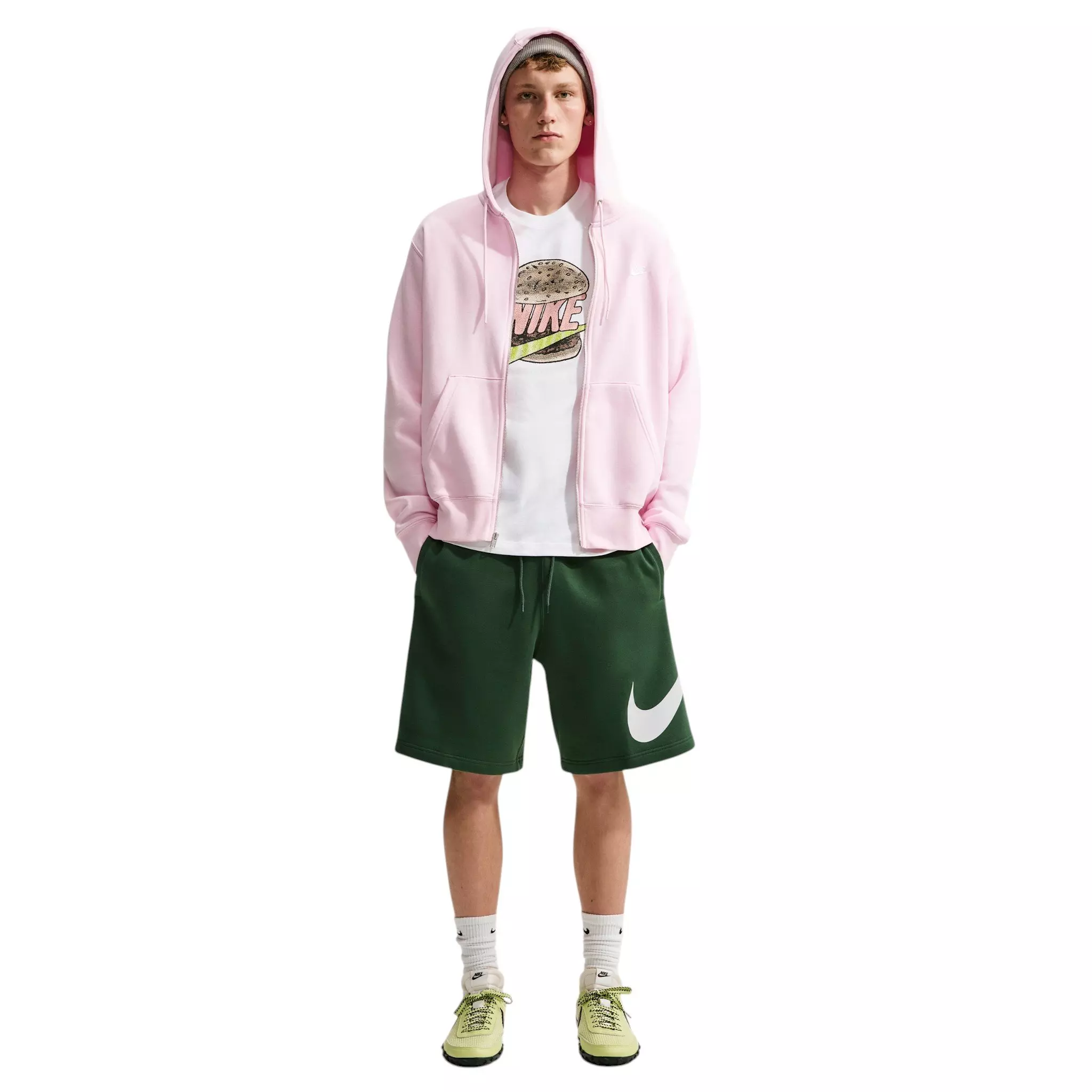 Nike Men's Club Fleece Shorts - GREEN