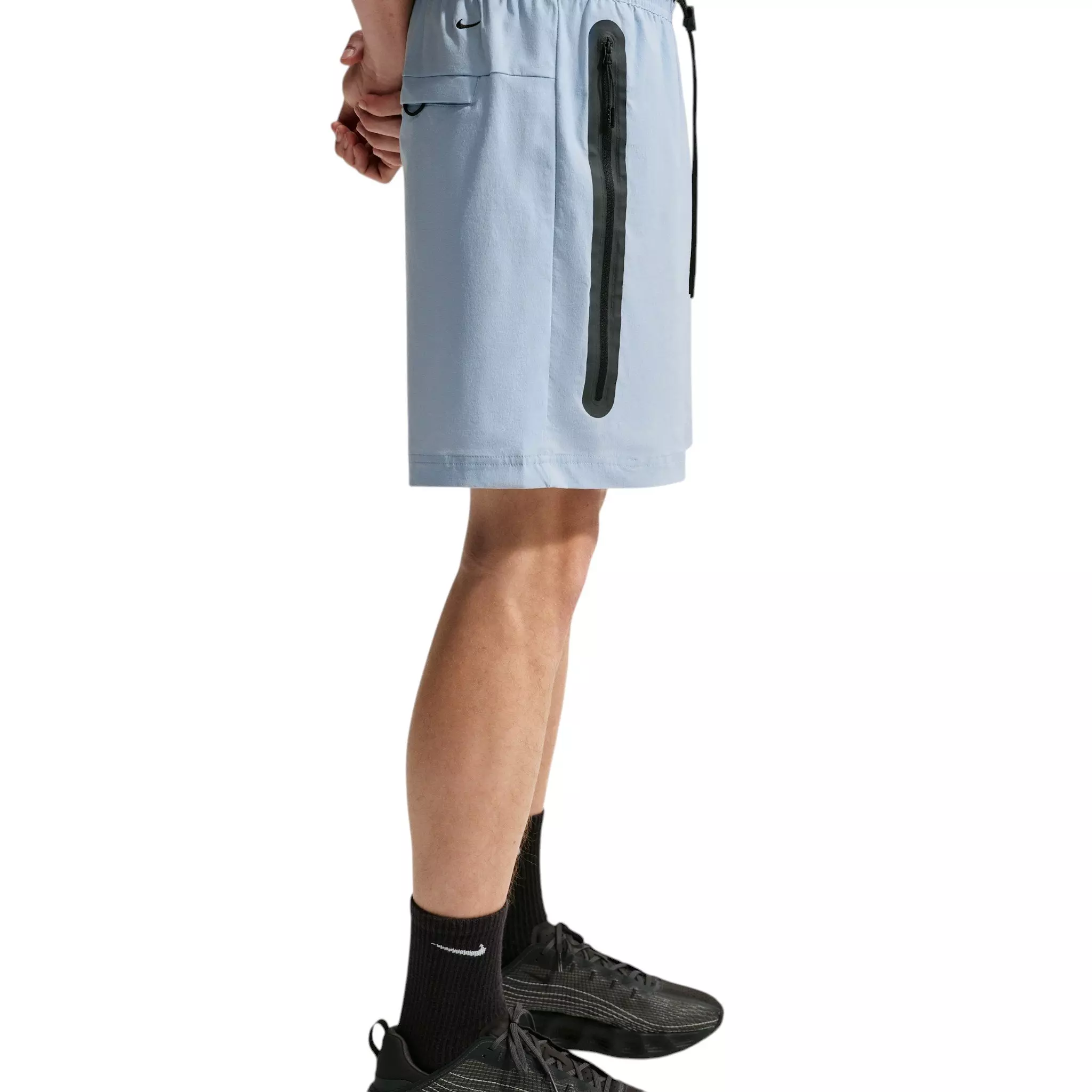 Nike Men's Tech Woven Shorts - Light Armory Blue/Black - LT BLUE/BLACK
