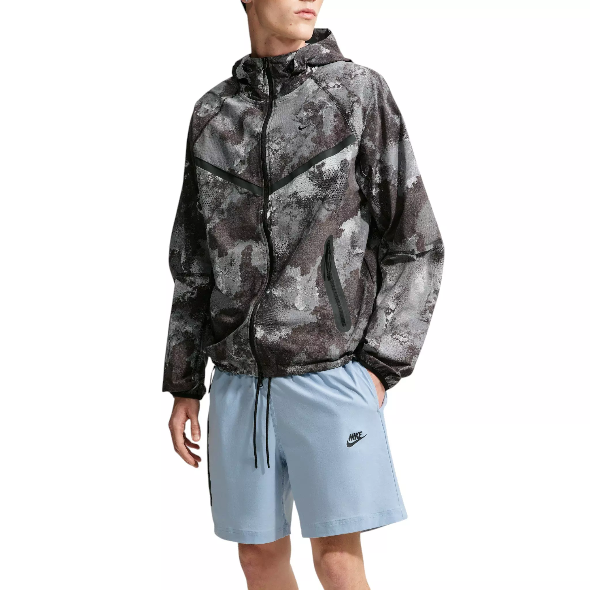 Nike Men's Tech Woven Shorts - Light Armory Blue/Black - LT BLUE/BLACK