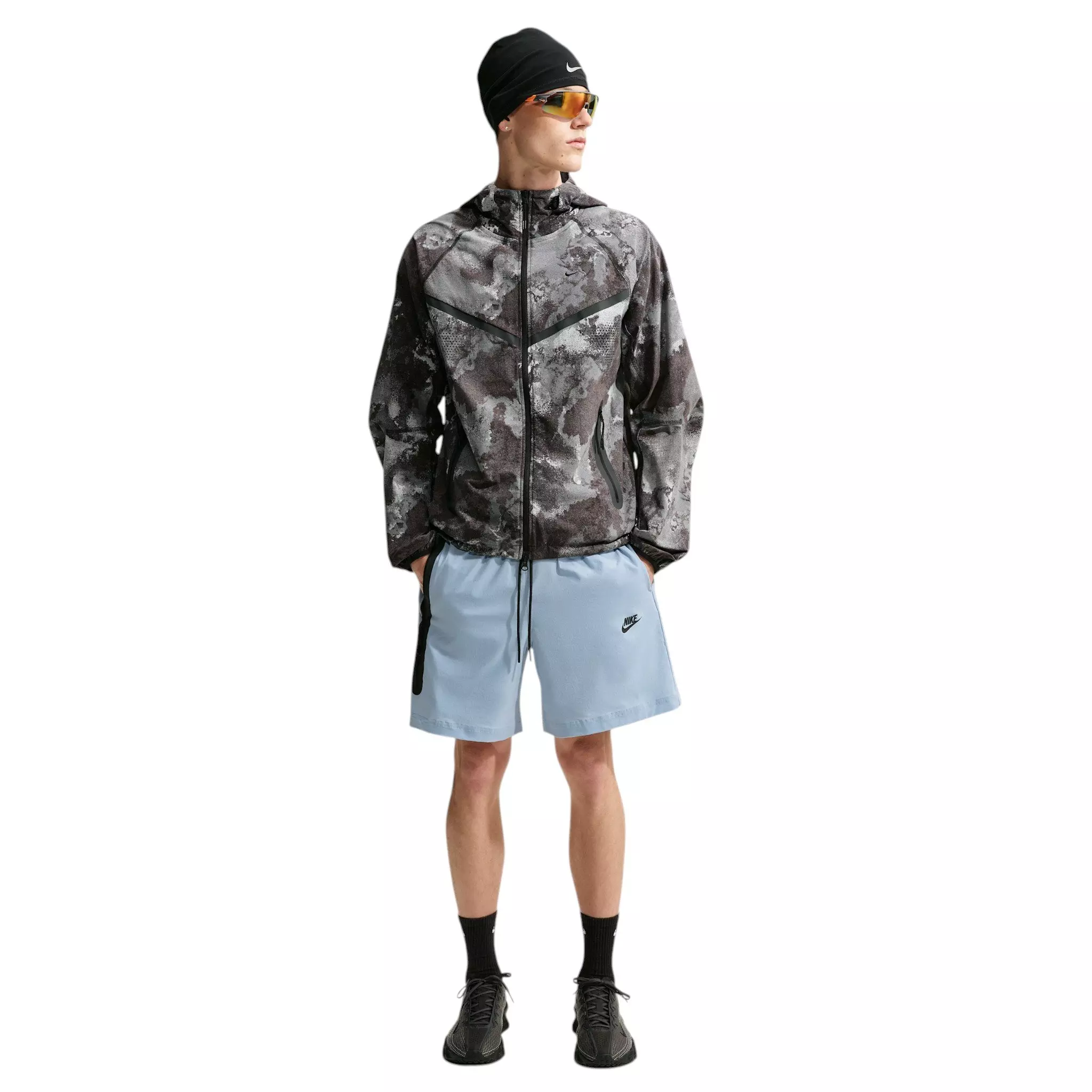Nike Men's Tech Woven Shorts - Light Armory Blue/Black - LT BLUE/BLACK