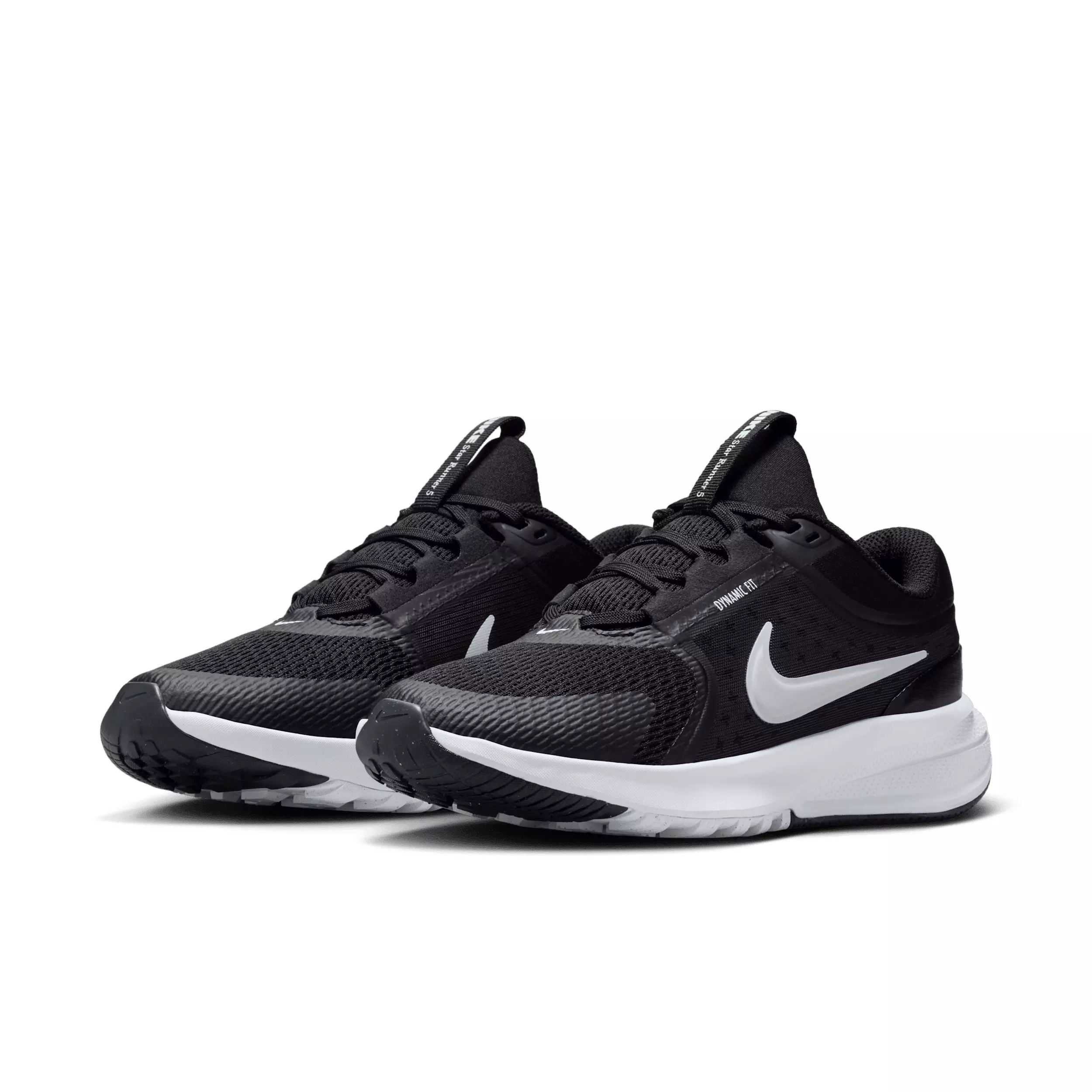 Nike Star Runner 5 "Black/White/Summit White/White" Grade School Boys' Running Shoe - BLACK/WHITE/WHITE/WHITE
