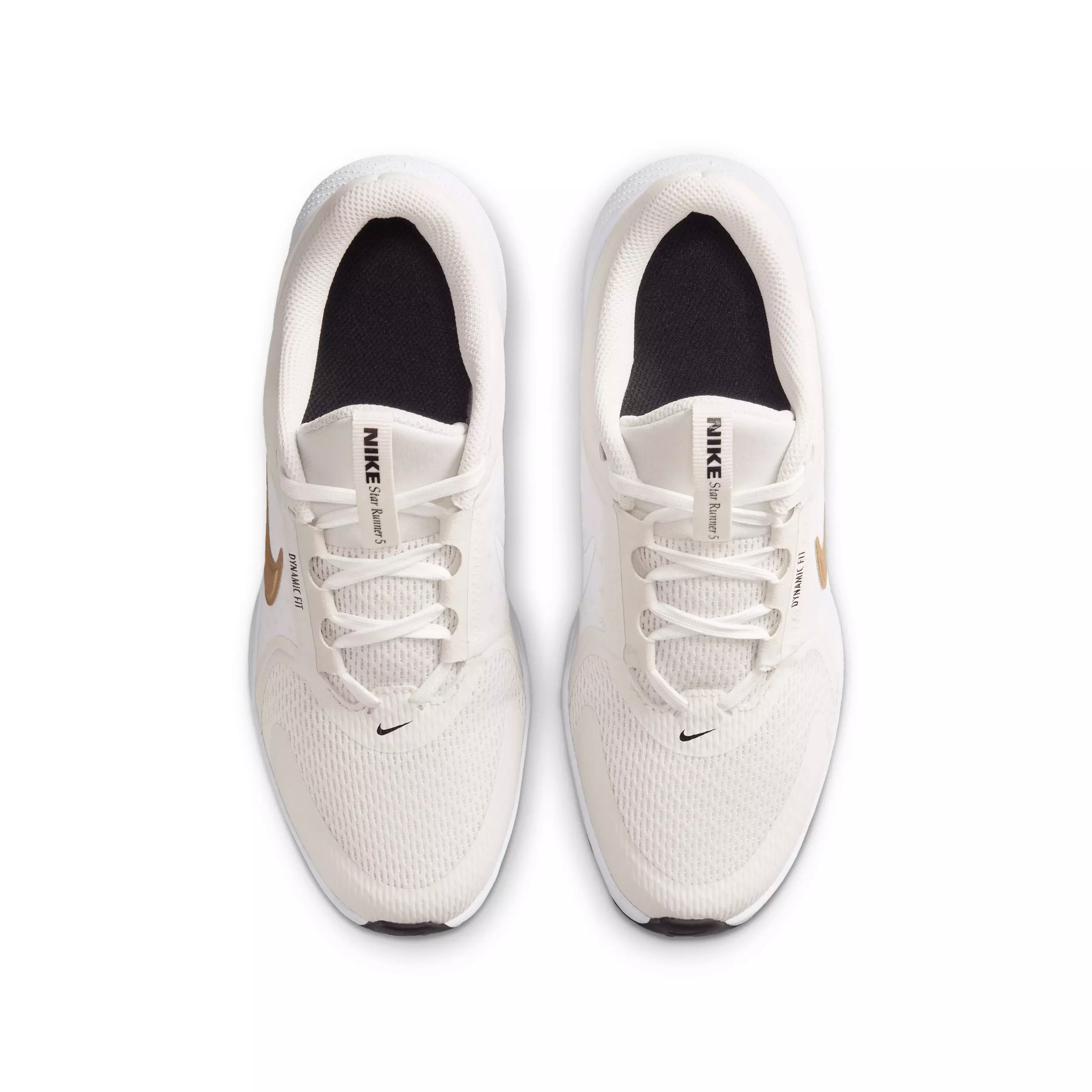 Nike Star Runner 5 "Platinum Tint/Black/Metallic Gold" Grade School Girls' Running Shoe - PLATINUM/BLACK/GOLD