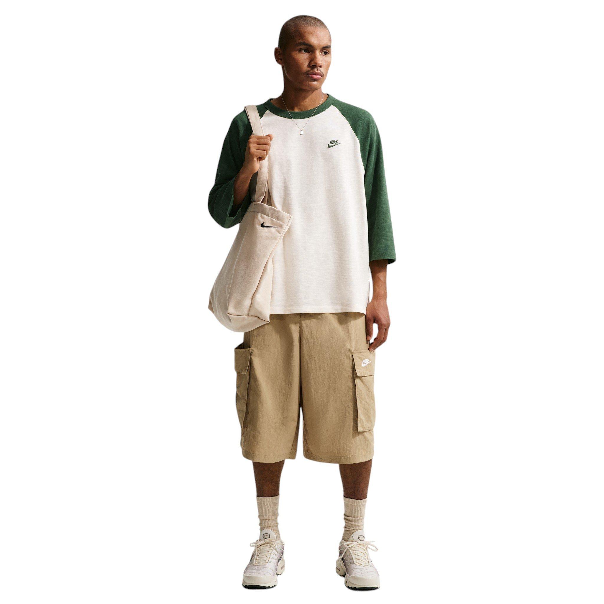 Nike Men's Sportswear Club Oversized Cargo Shorts - Parachute Beige/White - BEIGE/WHITE
