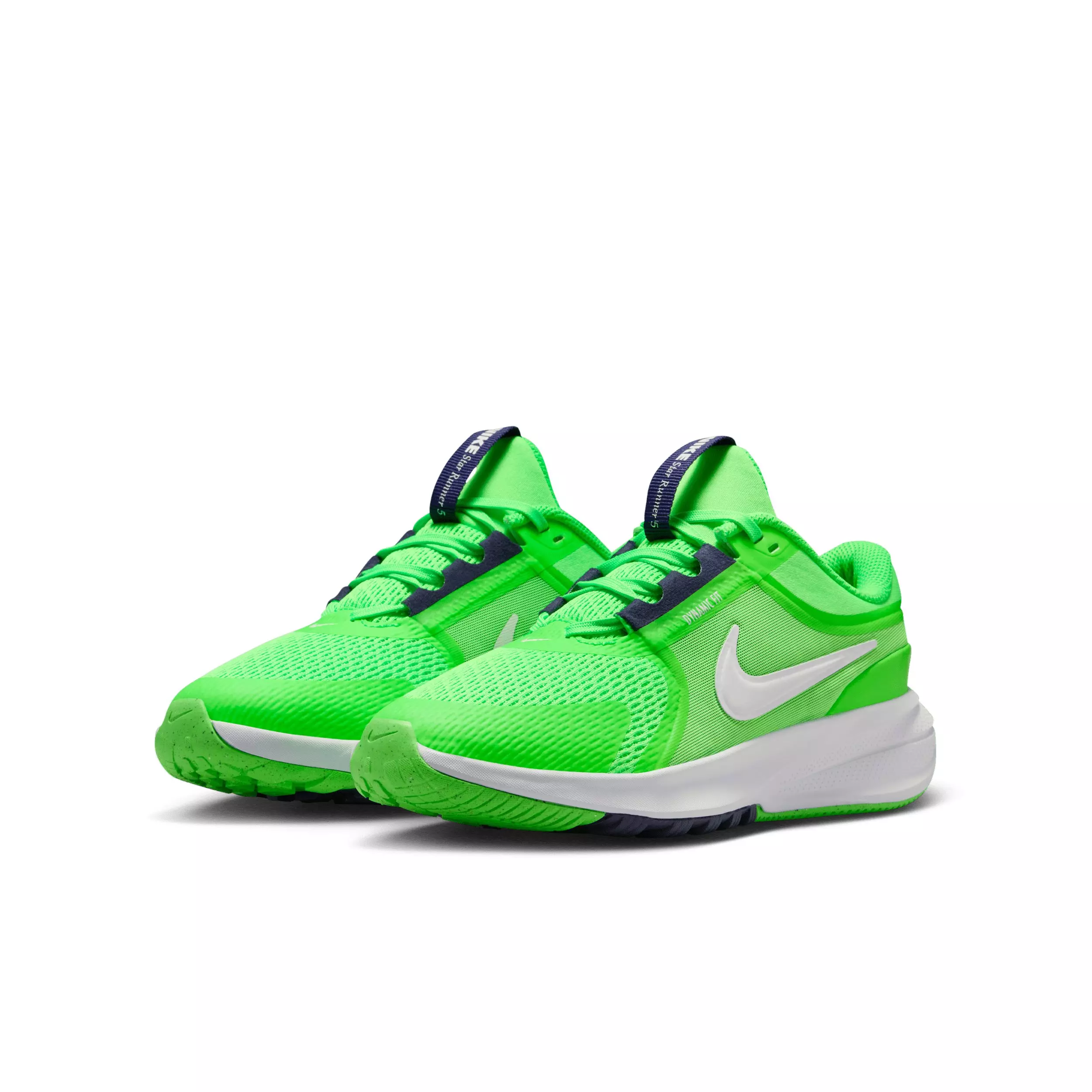Nike Star Runner 5 "Green Strike/Imperial Purple/White" Grade School Boys' Running Shoe - GREEN/PURPLE/WHITE