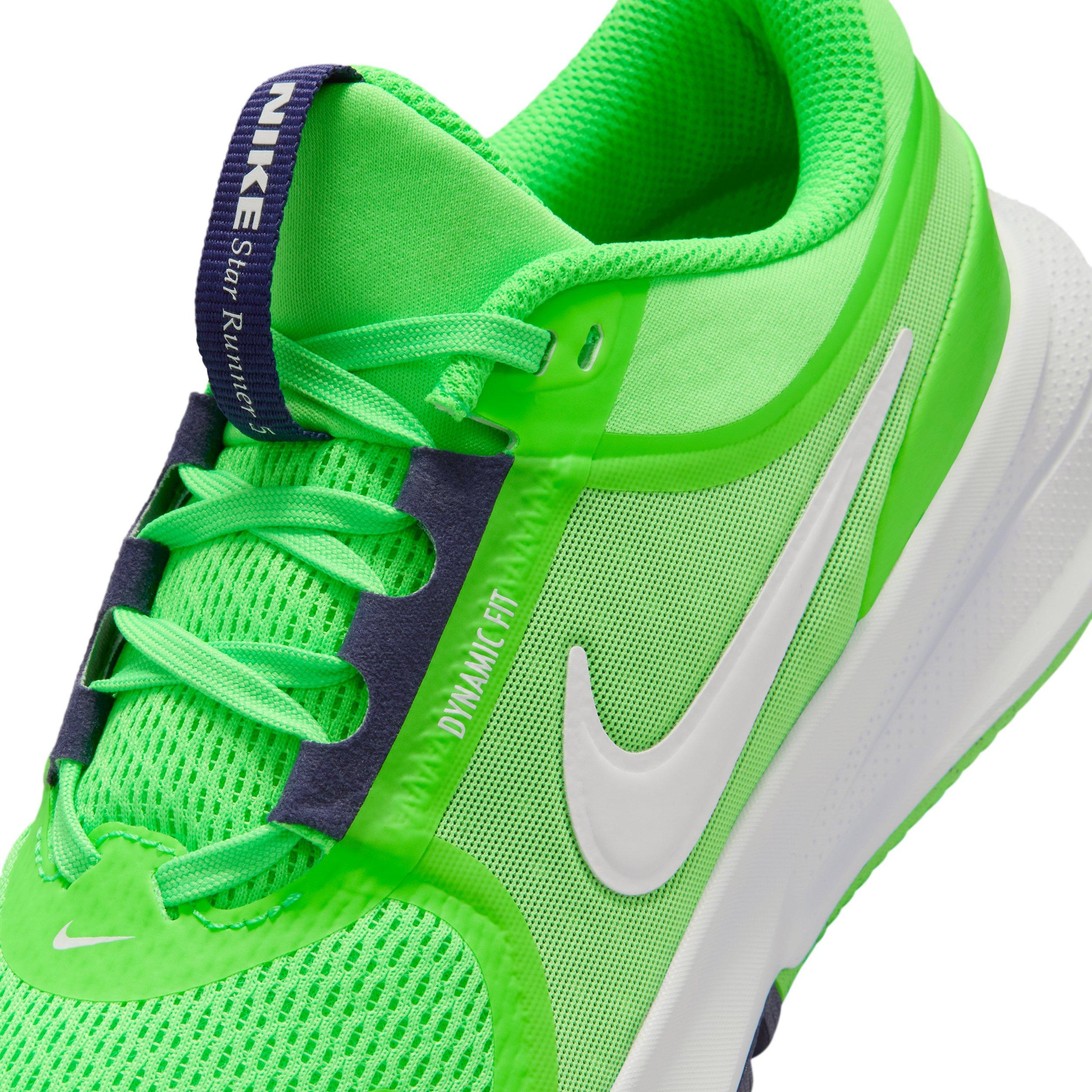 Nike Star Runner 5 Grade School Boys' "Green Strike/Imperial Purple/White" Running Shoe