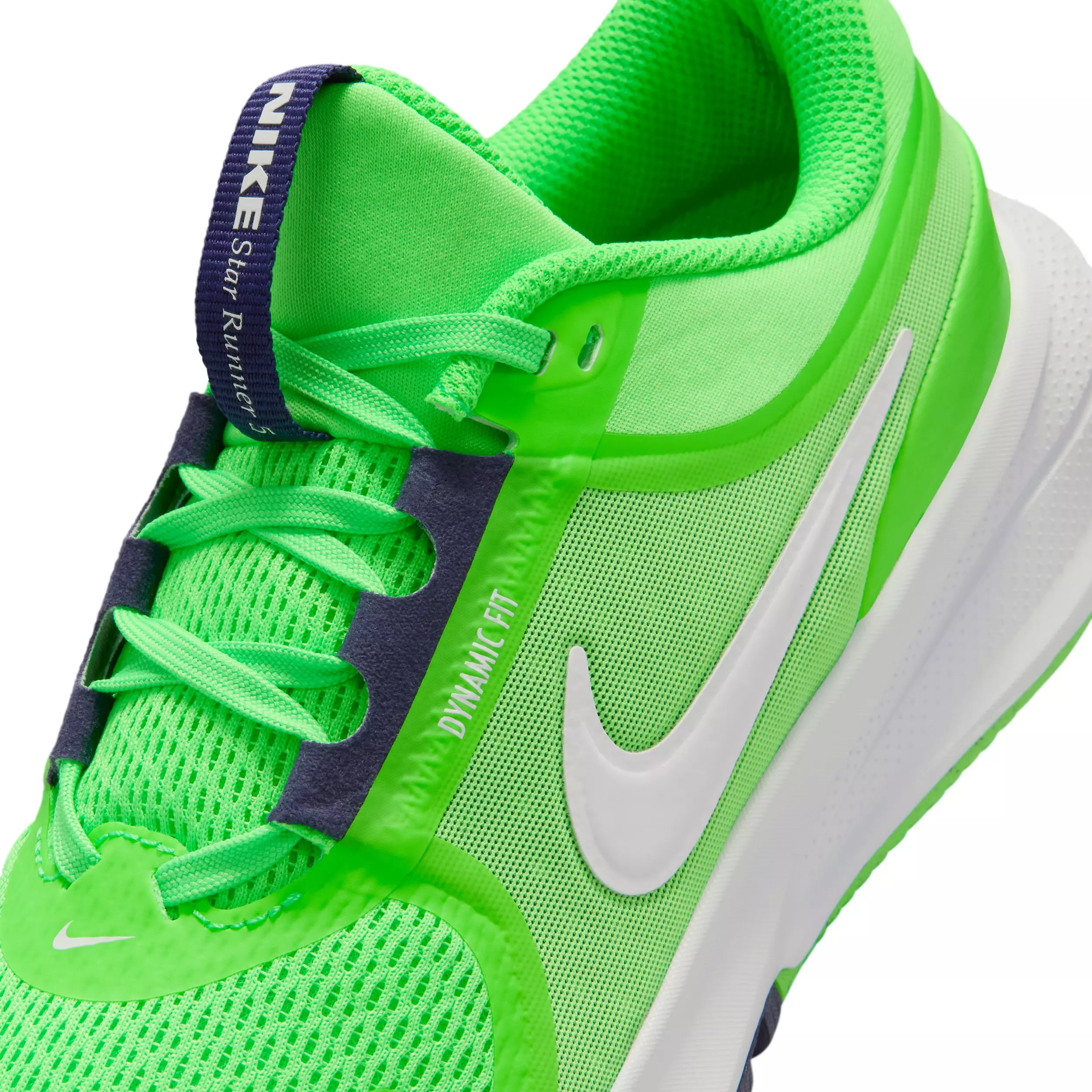 Nike Star Runner 5 "Green Strike/Imperial Purple/White" Grade School Boys' Running Shoe - GREEN/PURPLE/WHITE