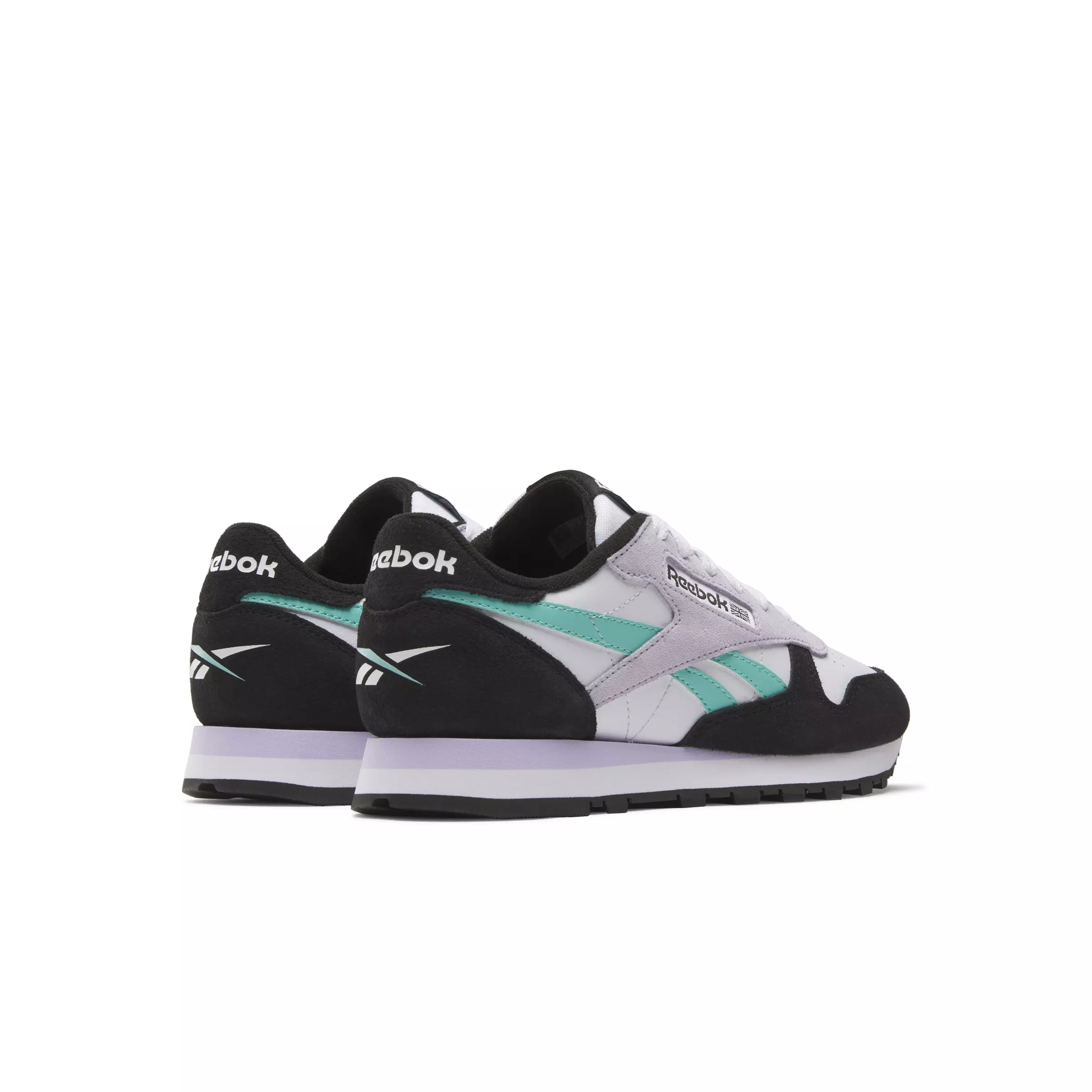 Reebok Classic Leather "Grey/Mint/Black/White" Women's Shoe - GREY/MINT/BLACK/WHITE