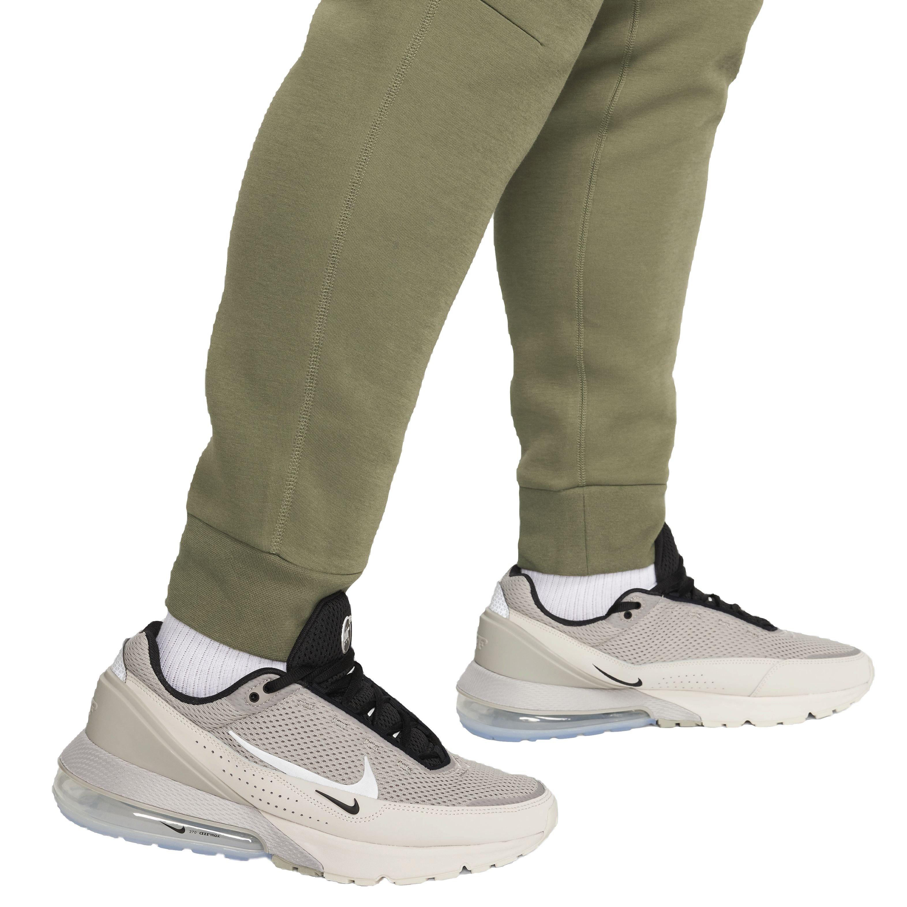 Nike Men's Tech Fleece Slim Fit Joggers - OLIVE Thumbnail View 7