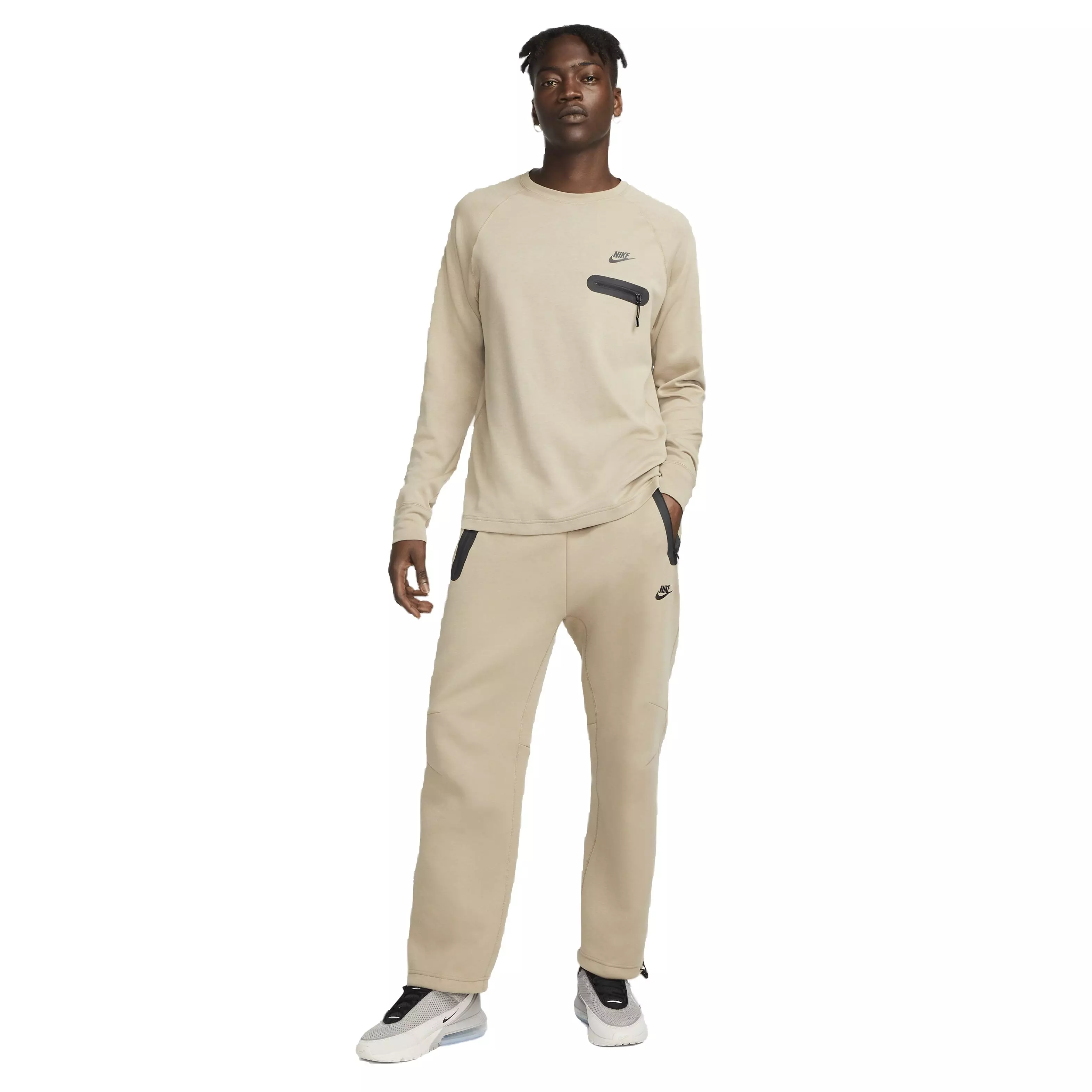 Nike Men's Tech Fleece Open-Hem Sweatpants - BROWN