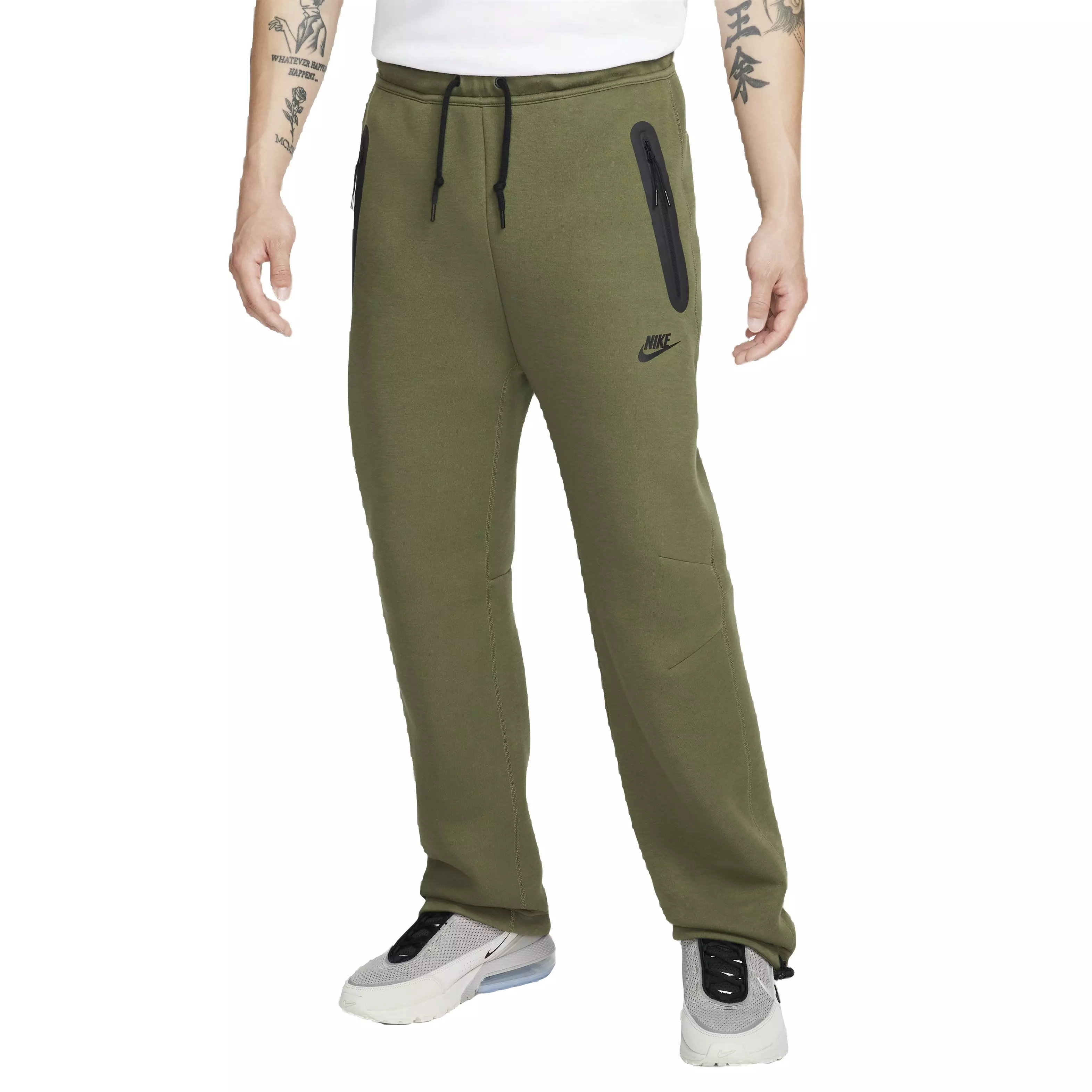 Nike Men's Tech Fleece Open-Hem Sweatpants - OLIVE