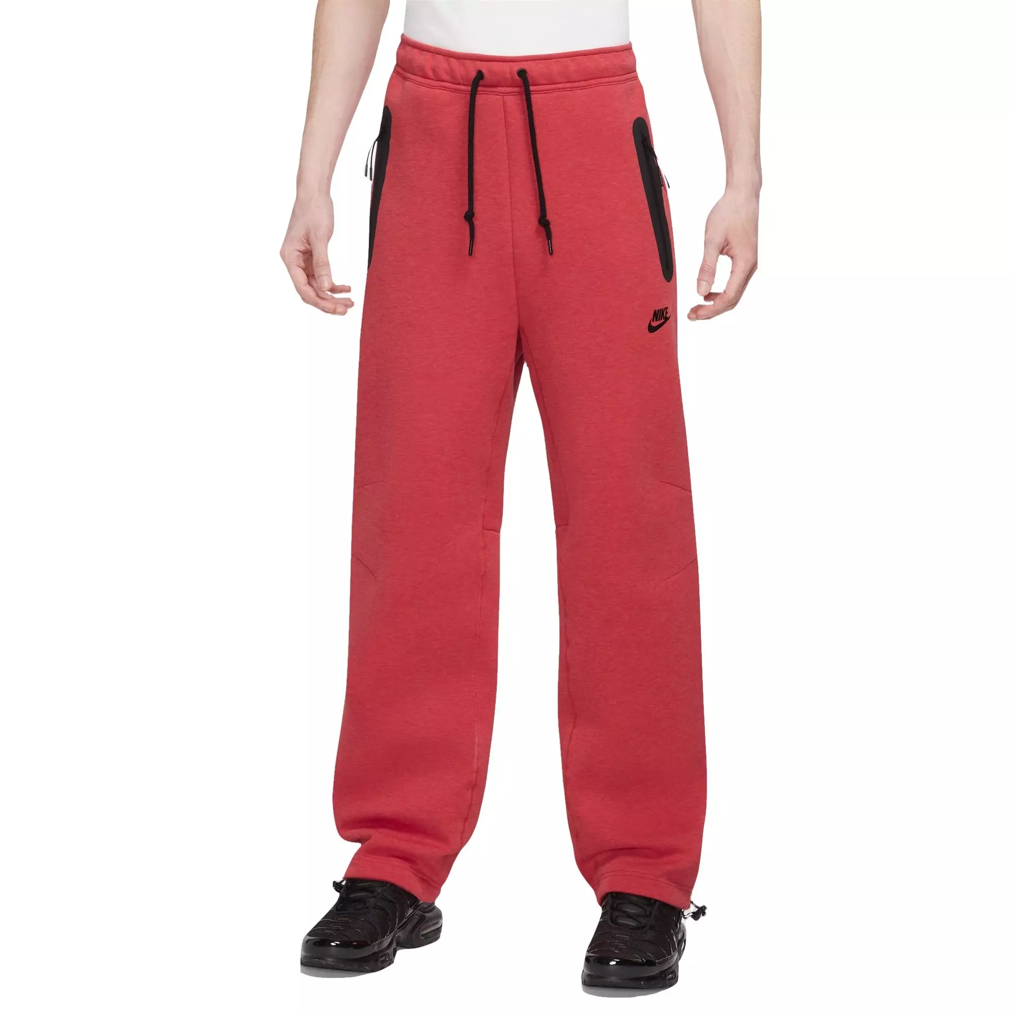 Nike Men's Tech Fleece Open-Hem Sweatpants - RED