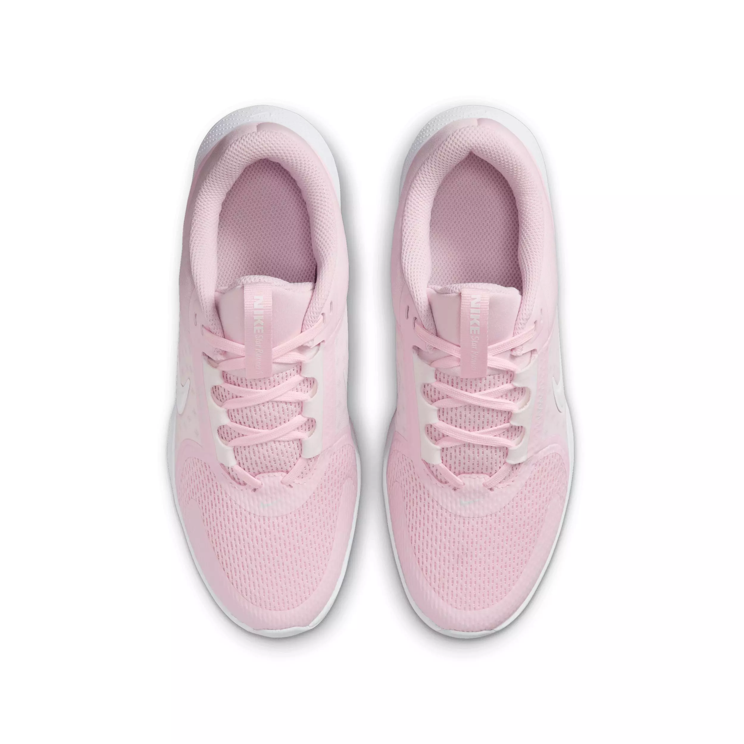 Nike Star Runner 5 "Pink Foam/Pink Foam/Pure Platinum/White" Grade School Girls' Running Shoe - PINK/PINK/PLATINUM/WHITE