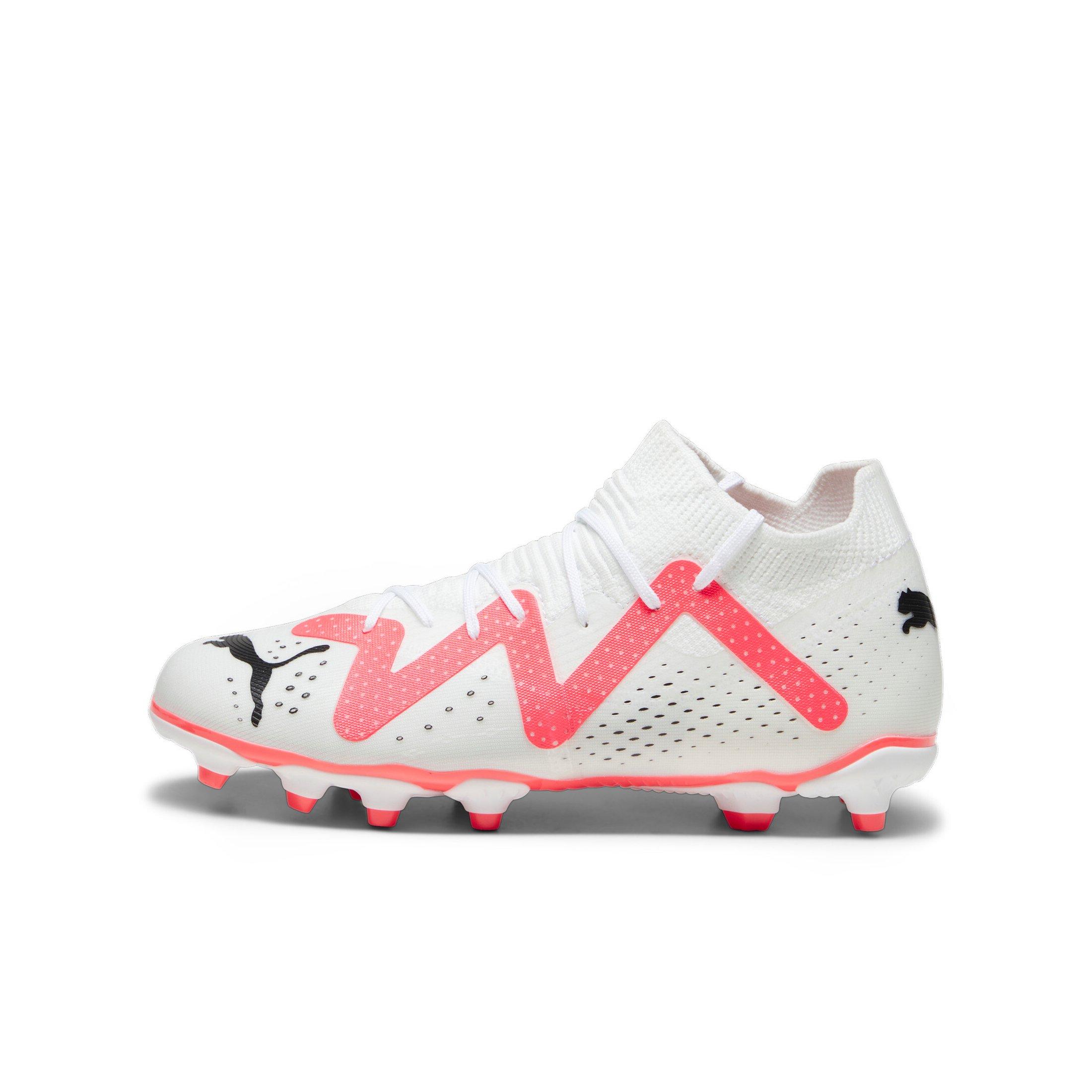 PUMA Future Match FG/AG JR "PUMA White/PUMA Black/Fire Orchid" Grade School Kids' Soccer Cleat - WHITE/BLACK/ORCHID Thumbnail View 2