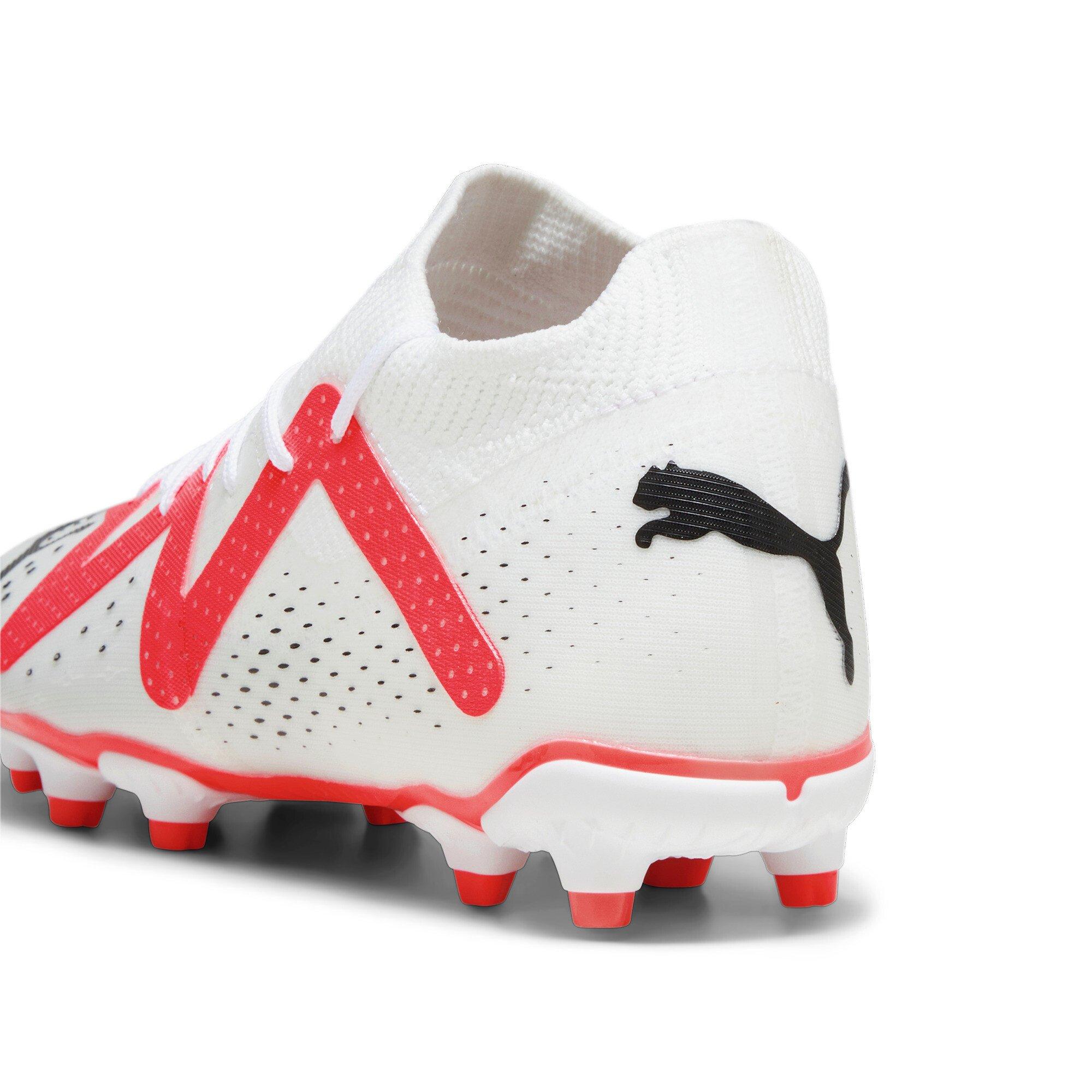 PUMA Future Match FG/AG JR "PUMA White/PUMA Black/Fire Orchid" Grade School Kids' Soccer Cleat - WHITE/BLACK/ORCHID Thumbnail View 6