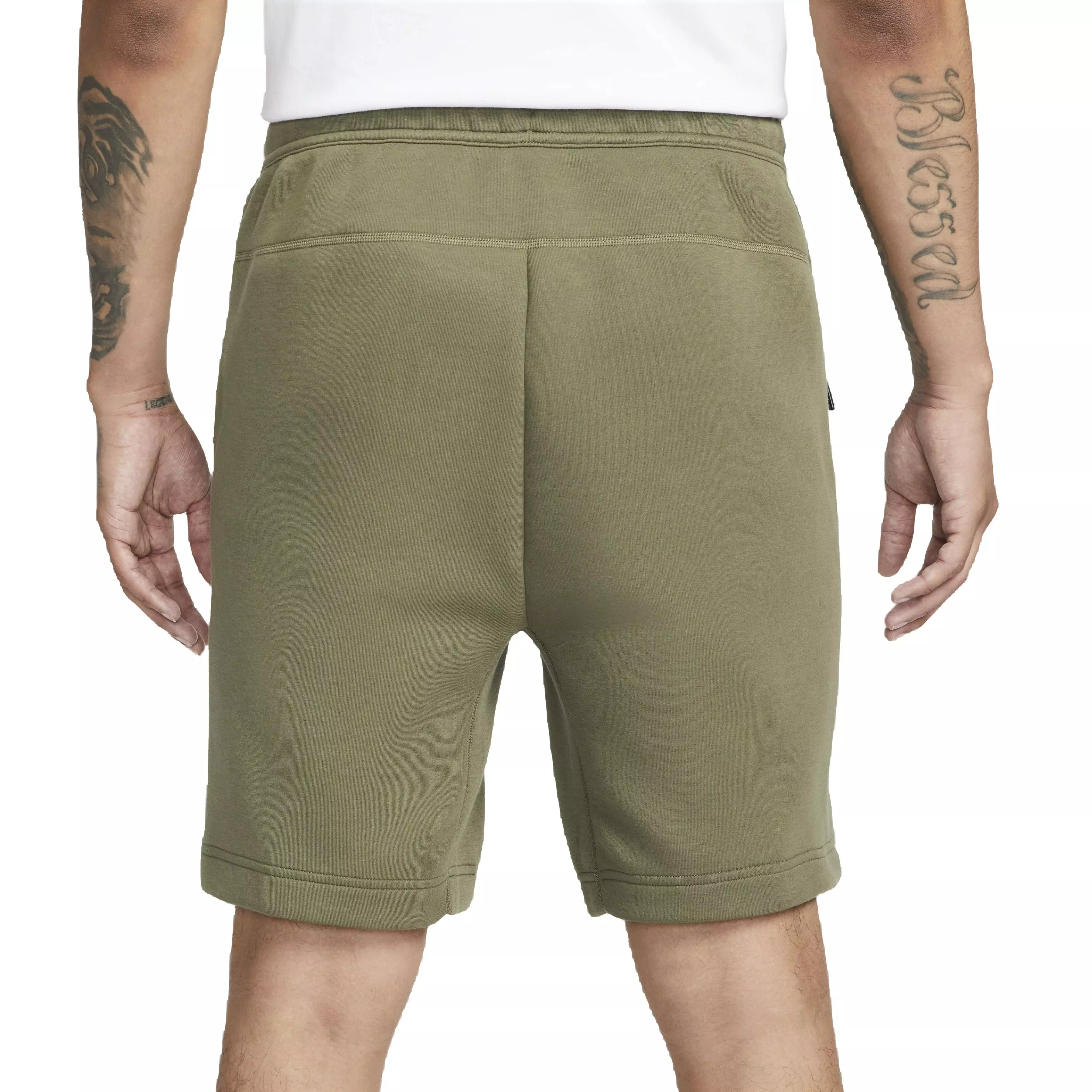 Nike Men's Tech Fleece Shorts - OLIVE