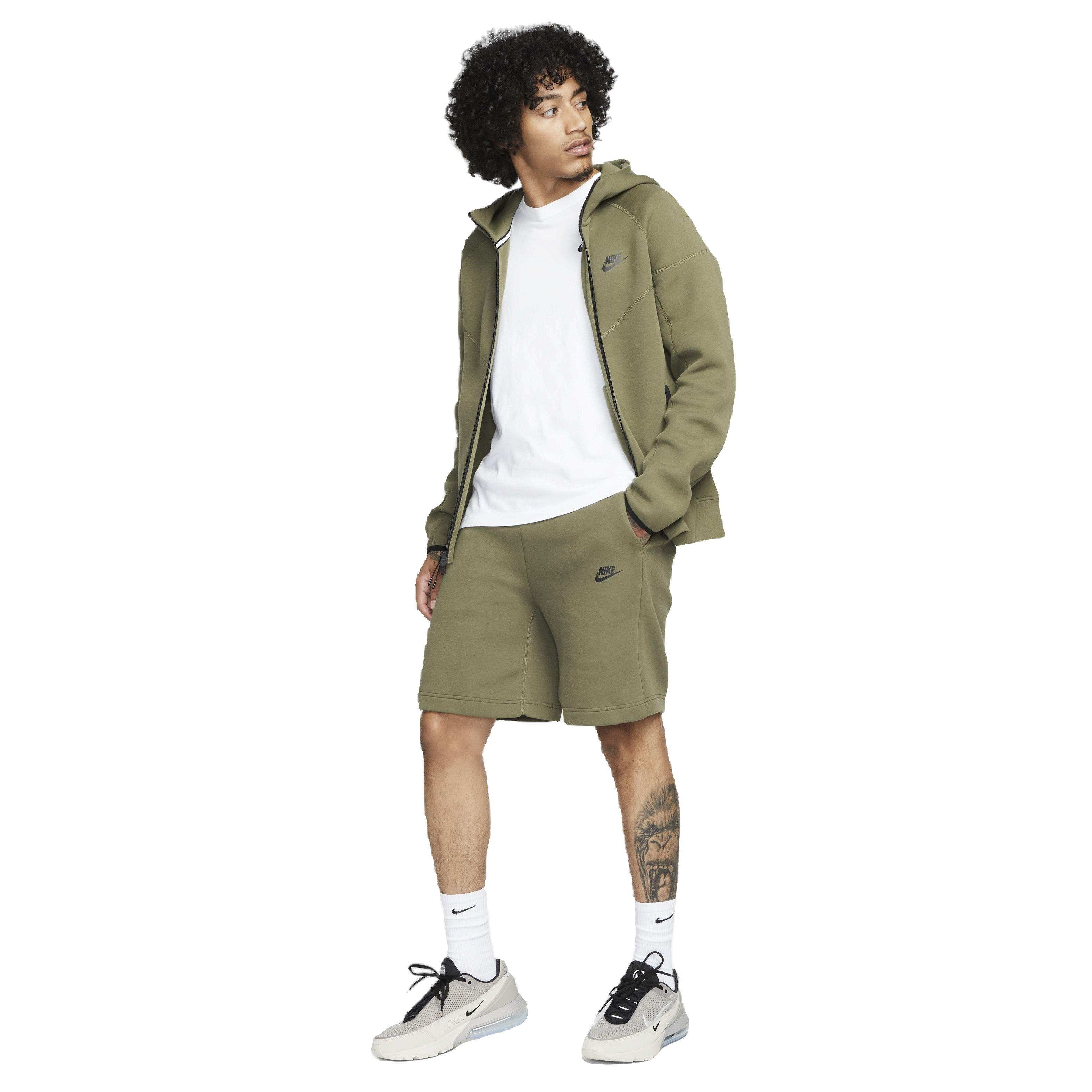 Nike Men's Tech Fleece Shorts - Black - OLIVE Thumbnail View 8