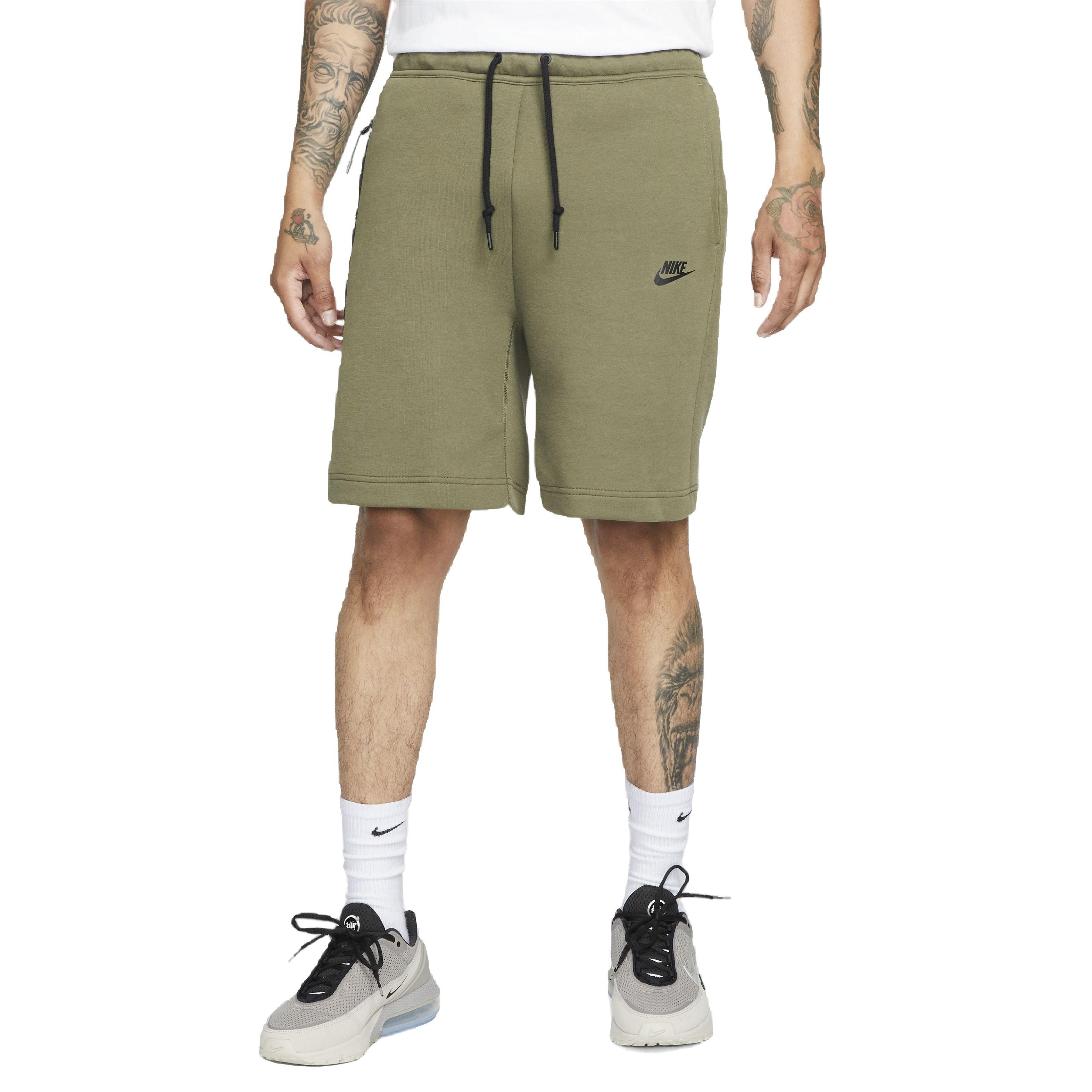 Nike Men's Tech Fleece Shorts - OLIVE Thumbnail View 9