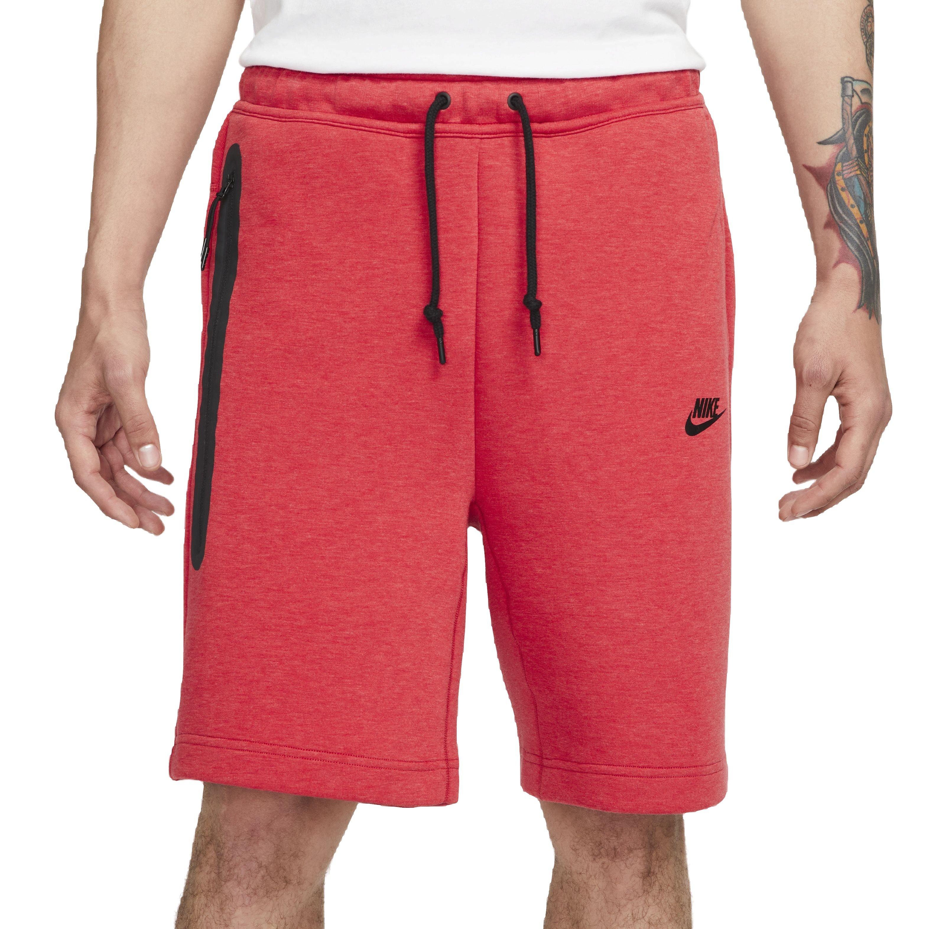 Nike Men's Tech Fleece Shorts - RED Thumbnail View 1