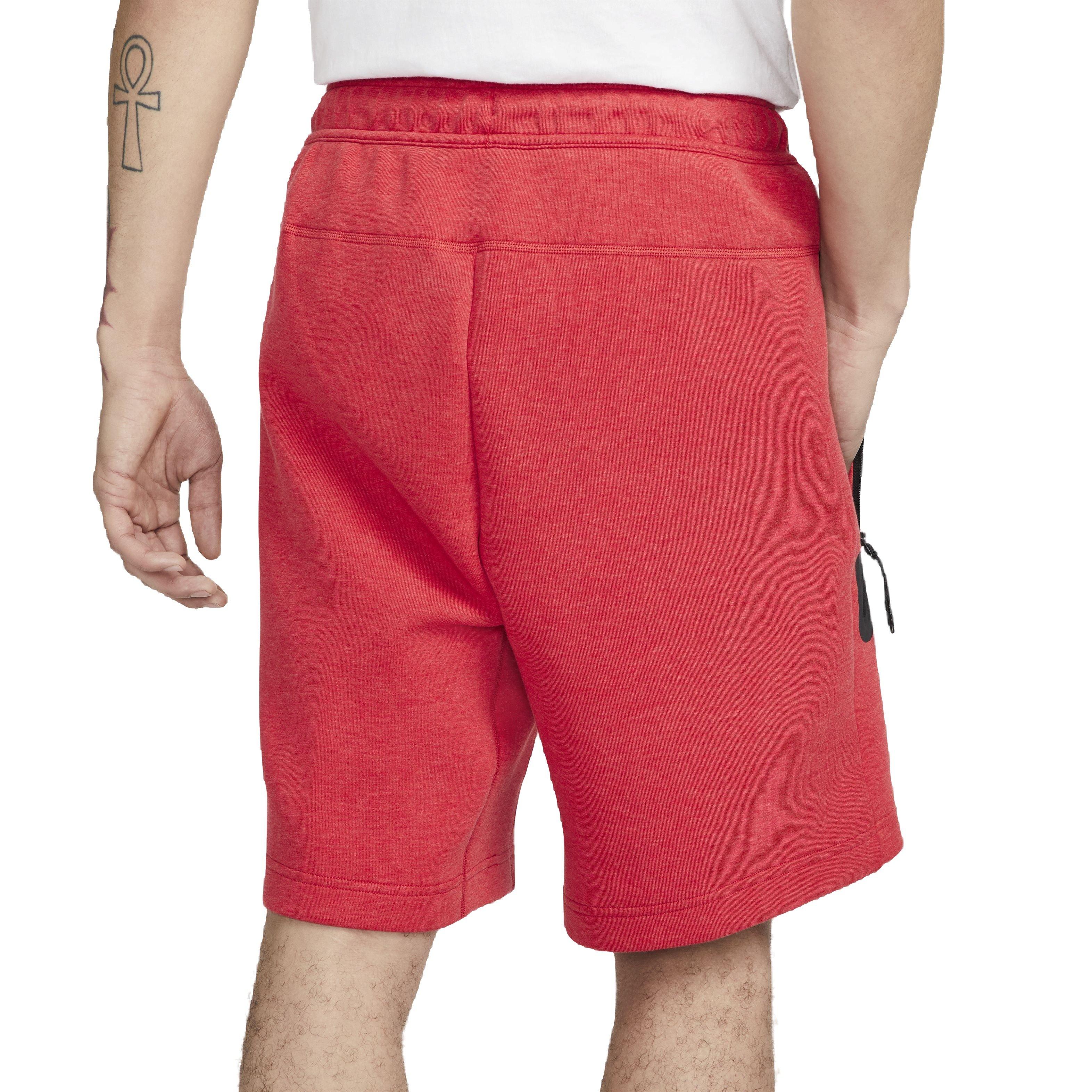 Nike Men's Tech Fleece Shorts - RED Thumbnail View 2