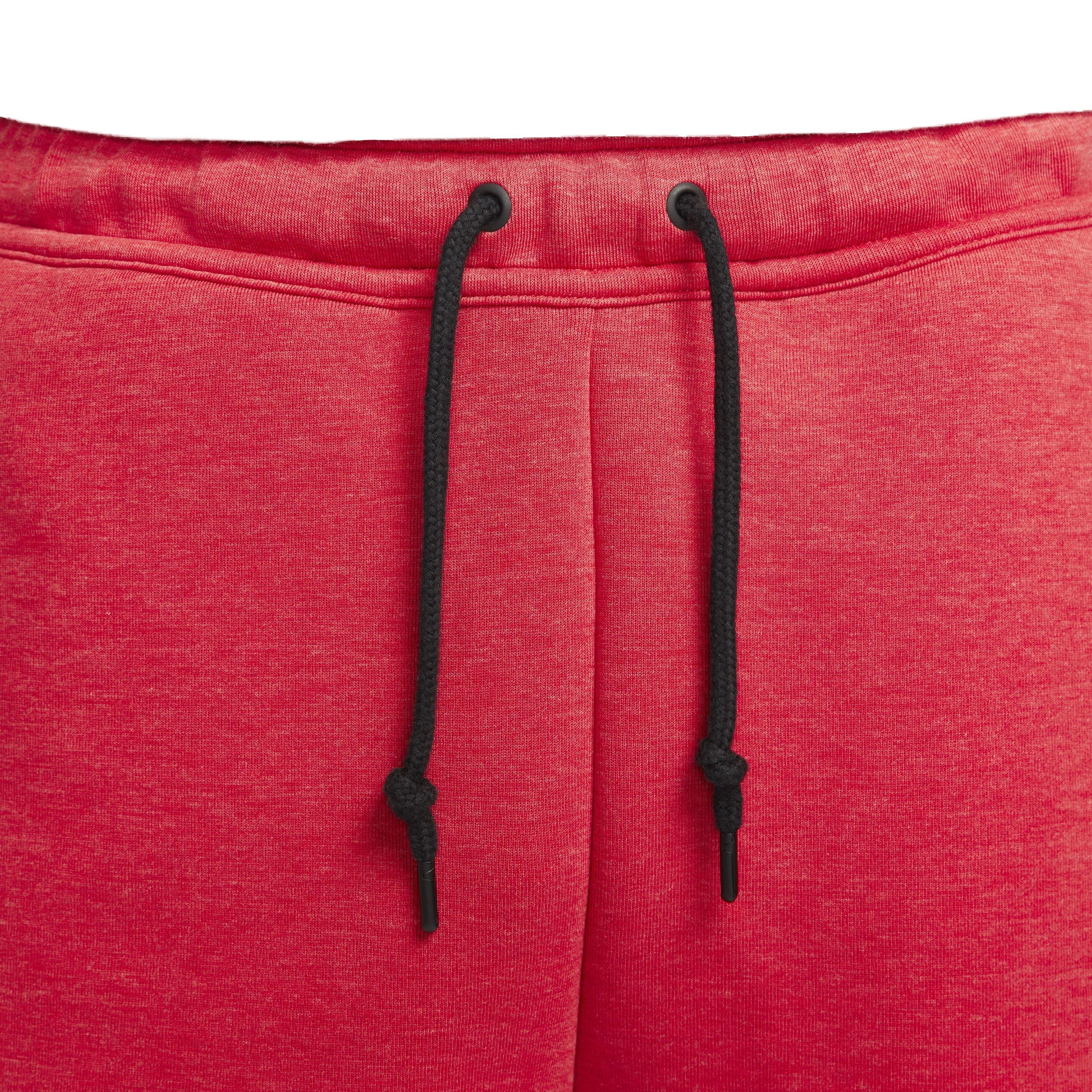 Nike Men's Tech Fleece Shorts - RED Thumbnail View 4
