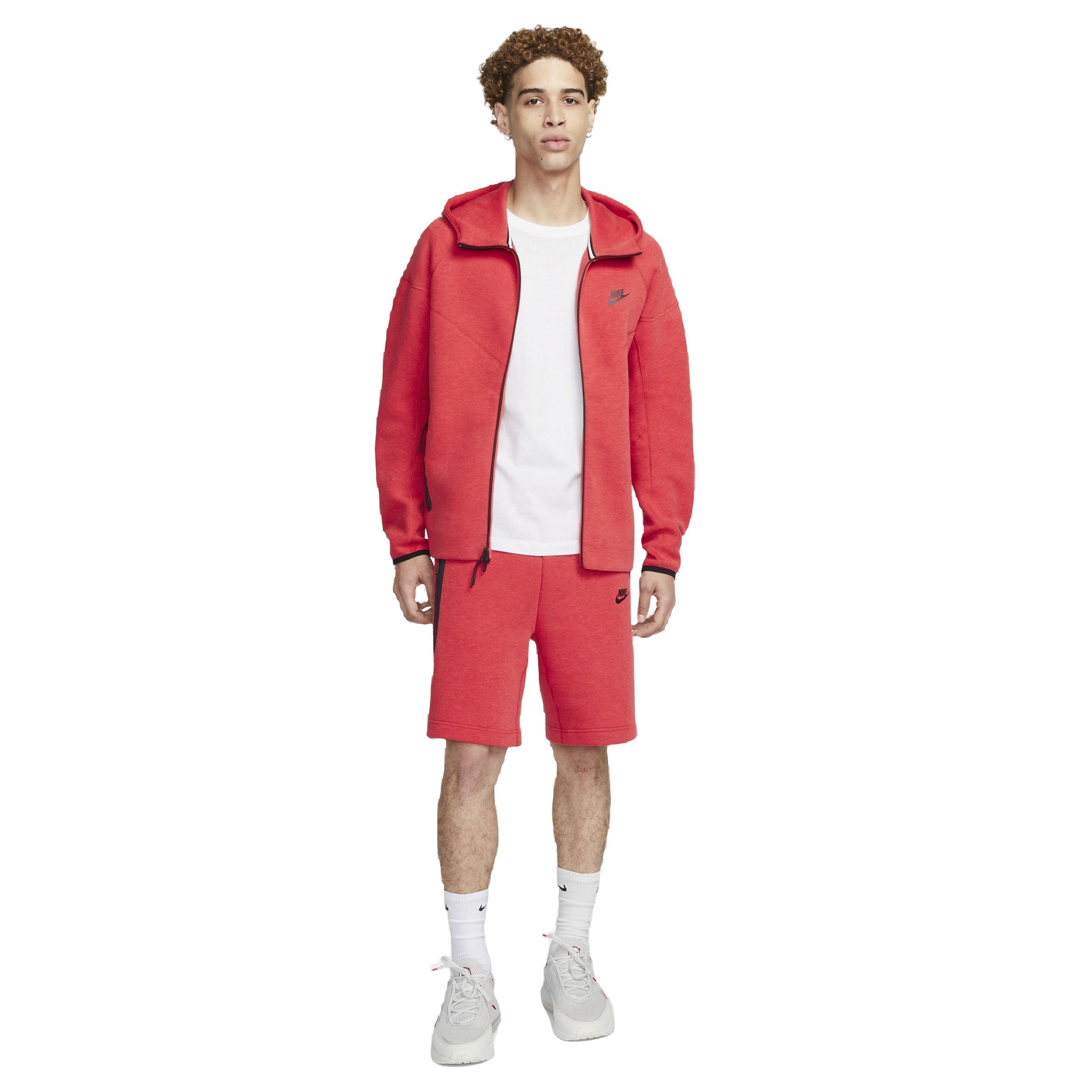 Nike Men's Tech Fleece Shorts - RED Thumbnail View 8