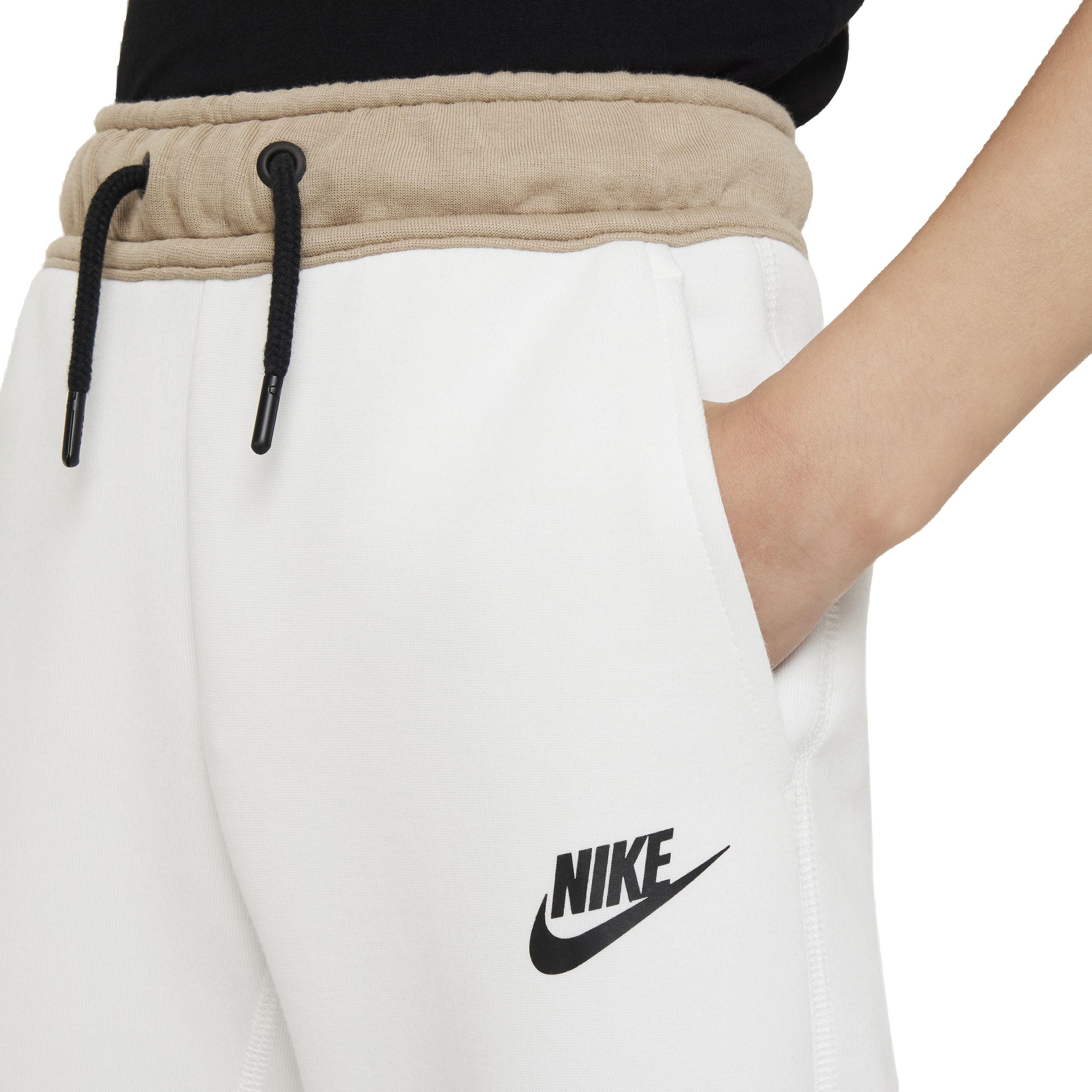Nike Big Boys' Sportswear Tech Fleece Pant - WHITE Thumbnail View 3