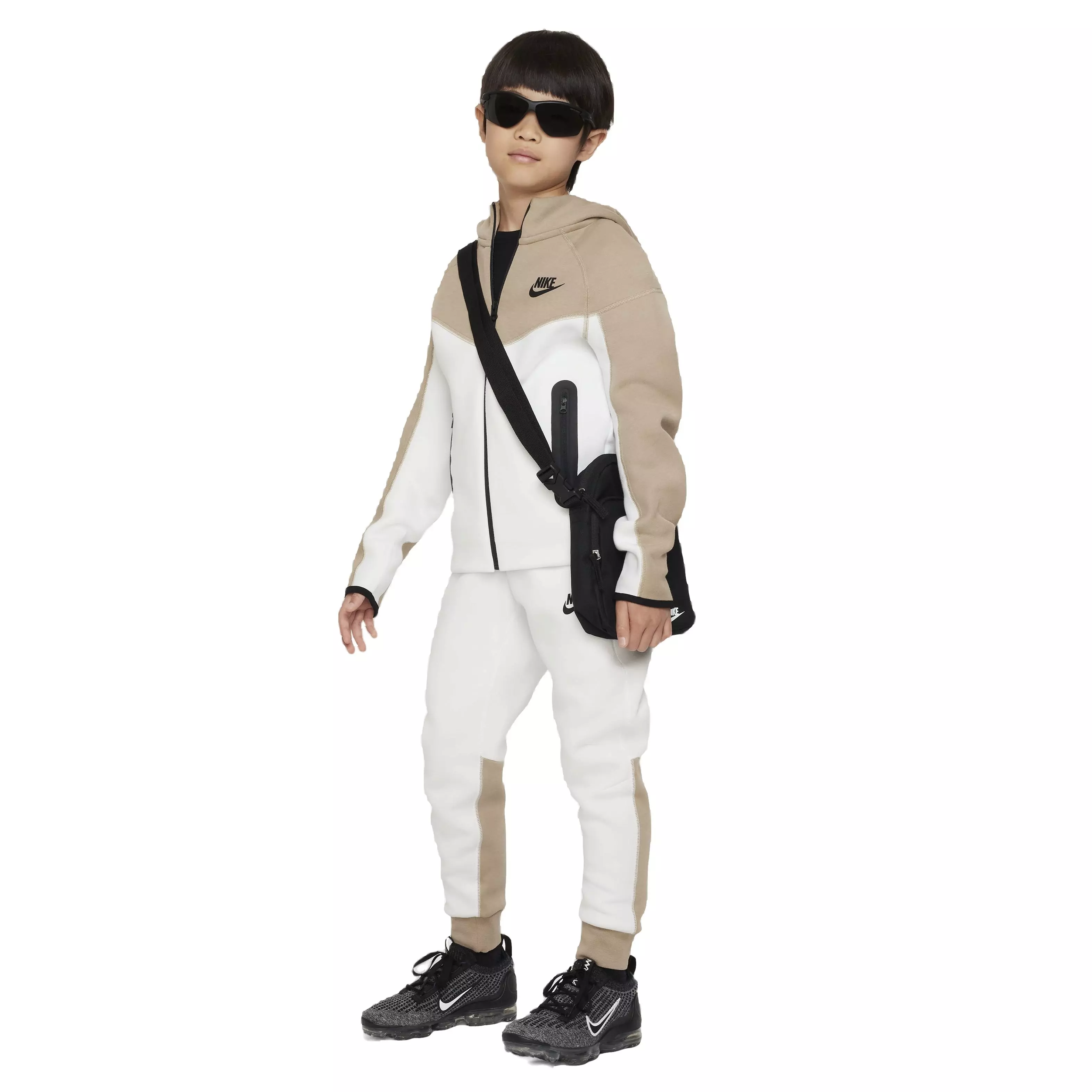 Nike Big Boys' Sportswear Tech Fleece Pant - WHITE