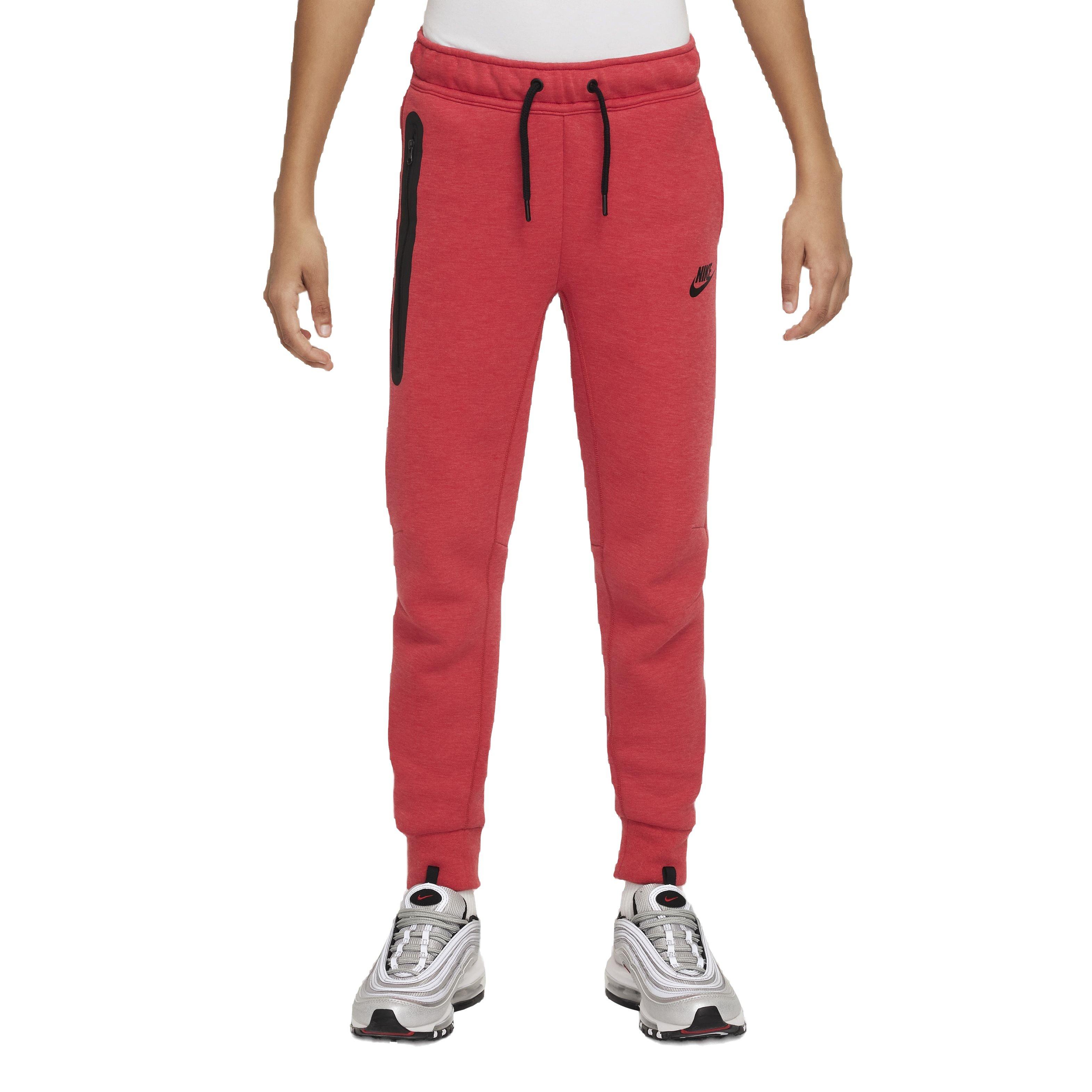 Nike Big Boys' Sportswear Tech Fleece Pant - RED Thumbnail View 1