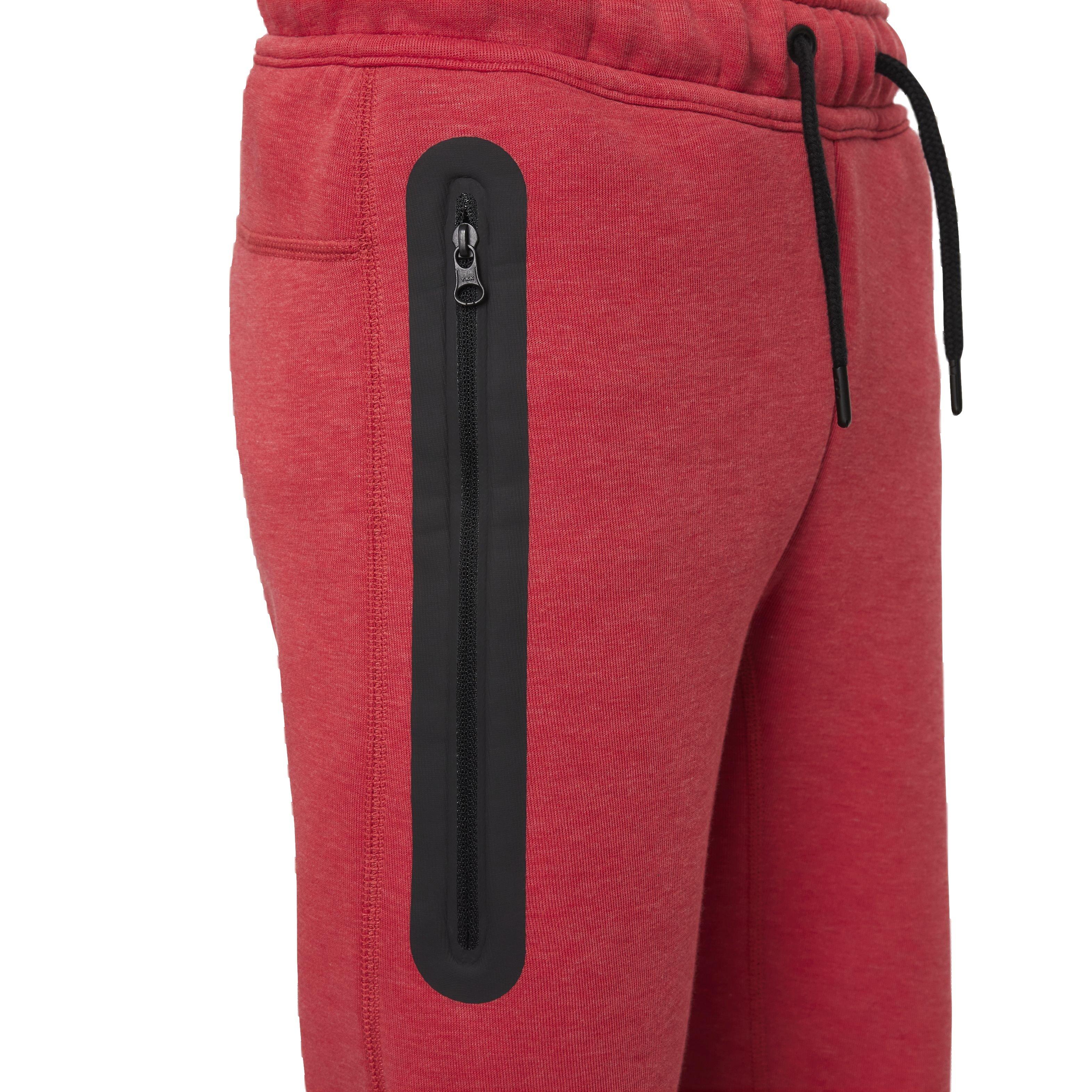 Nike Big Boys' Sportswear Tech Fleece Pant - RED Thumbnail View 5