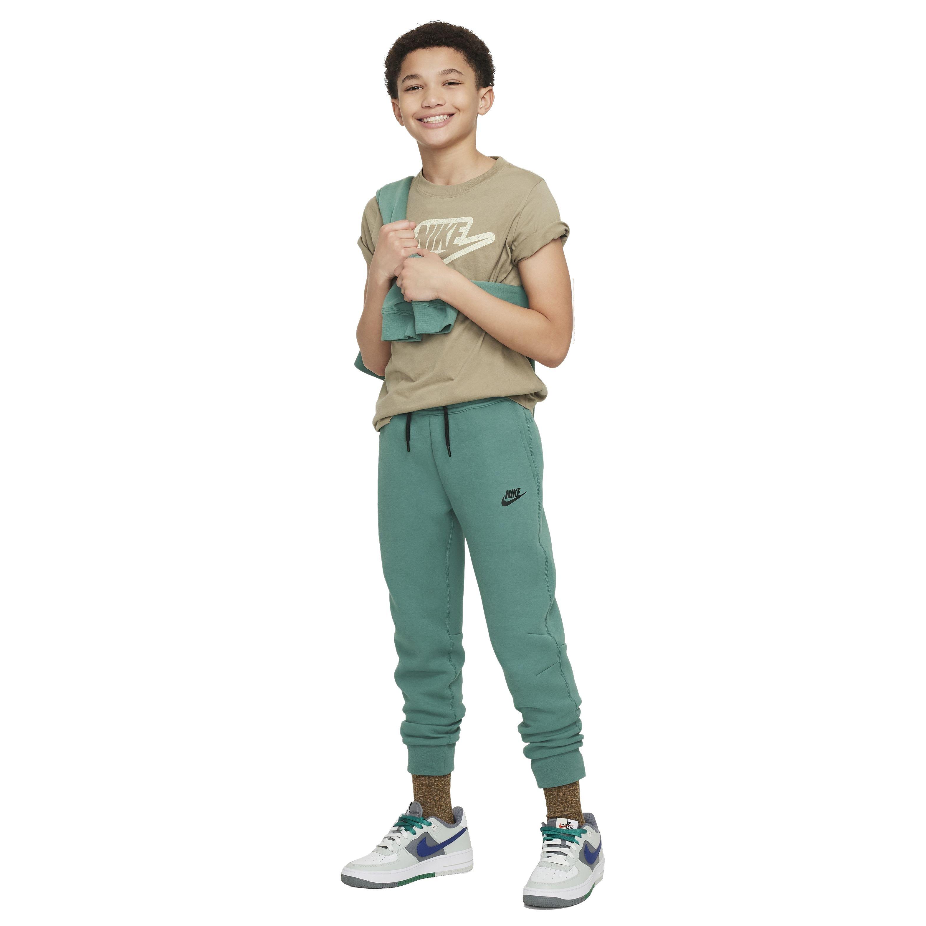 Nike Big Boys' Sportswear Tech Fleece Pant - GREEN Thumbnail View 7