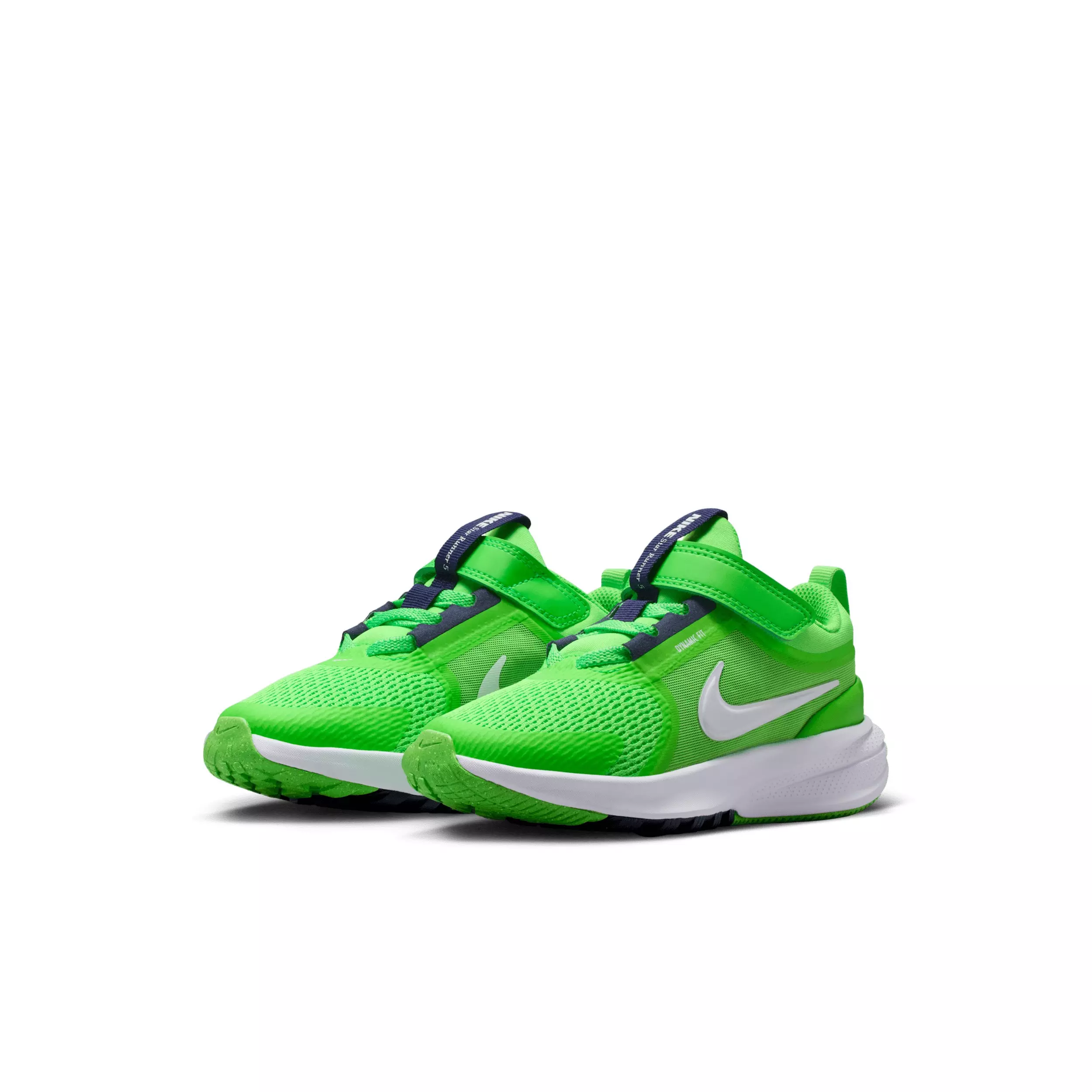 Nike Star Runner 5 "Green Strike/Imperial Purple/White" Preschool Boys' Running Shoe - GREEN/PURPLE/WHITE