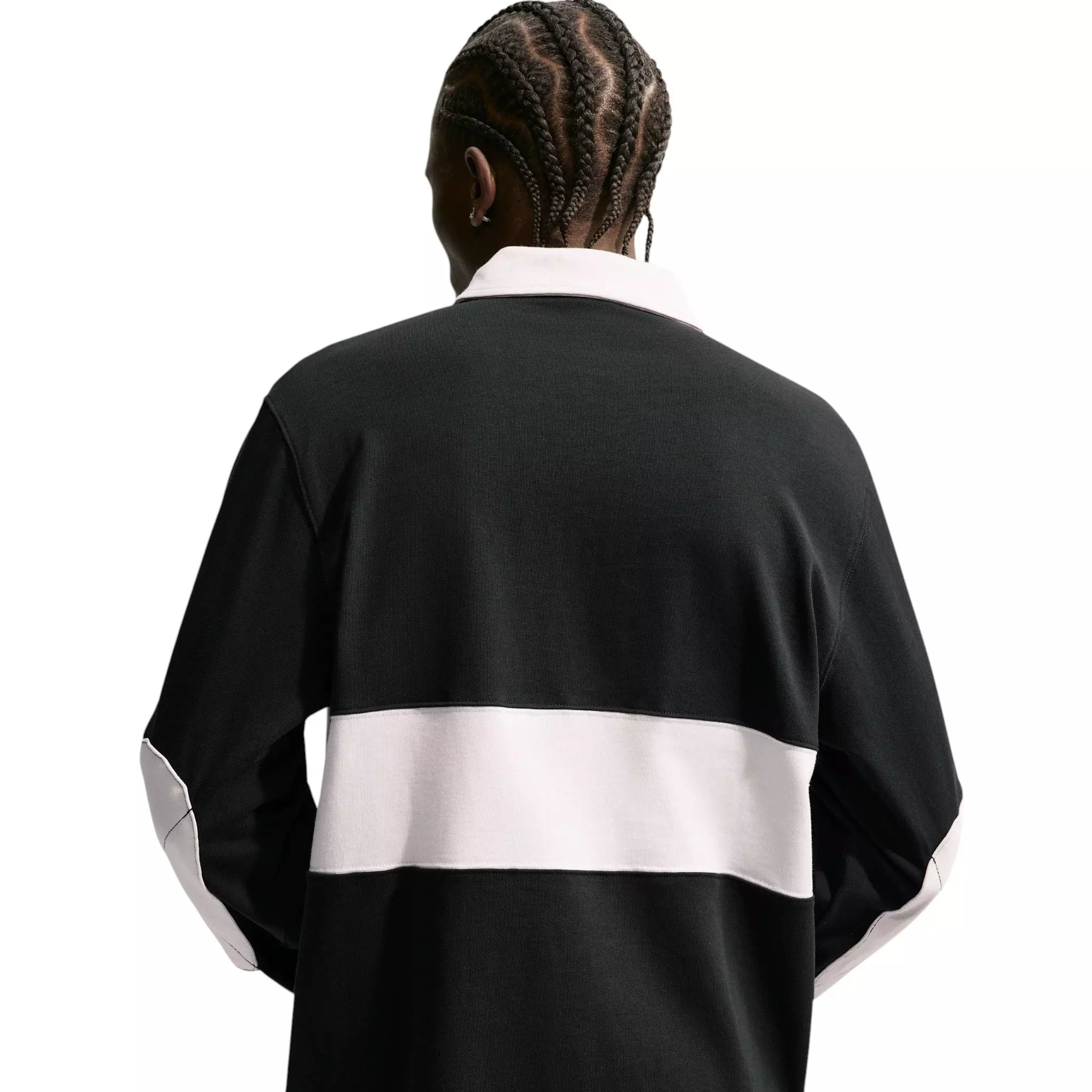 Nike Men's Sportswear Club Long-Sleeve Rugby Top - BLACK