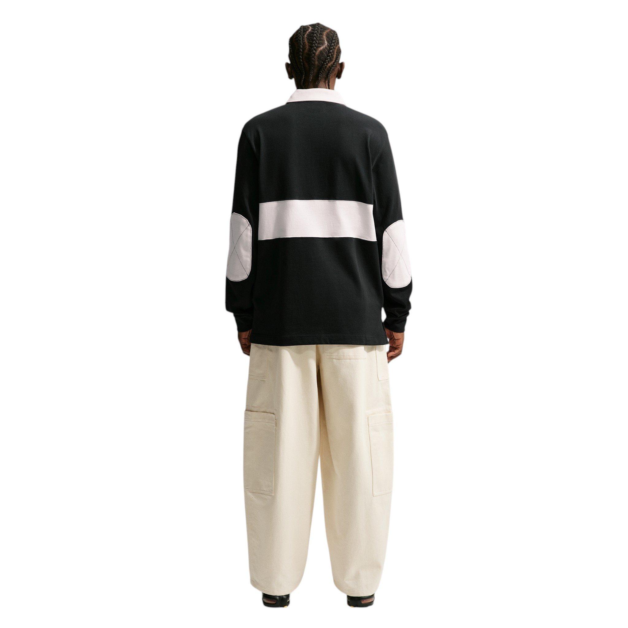 Nike Men's Sportswear Club Long-Sleeve Rugby Top - BLACK Thumbnail View 5
