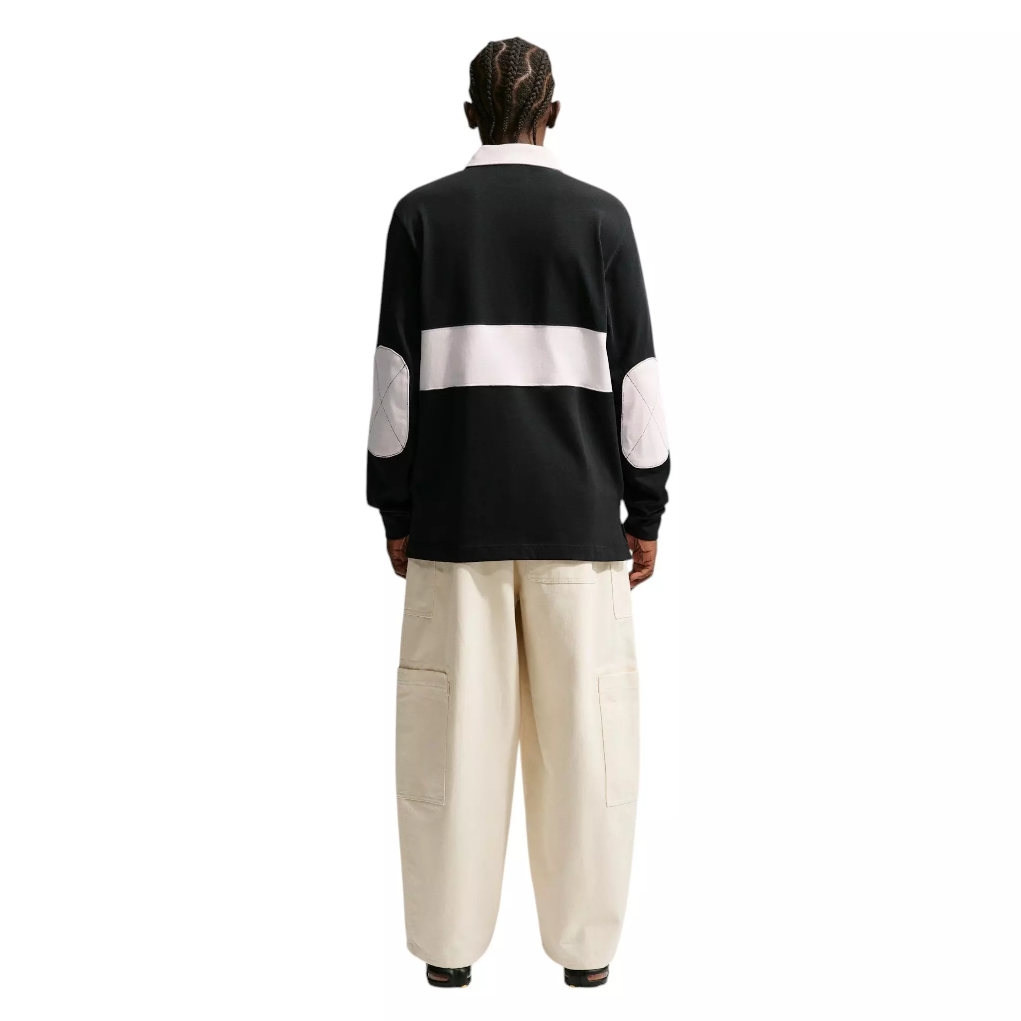 Nike Men's Sportswear Club Long-Sleeve Rugby Top - BLACK