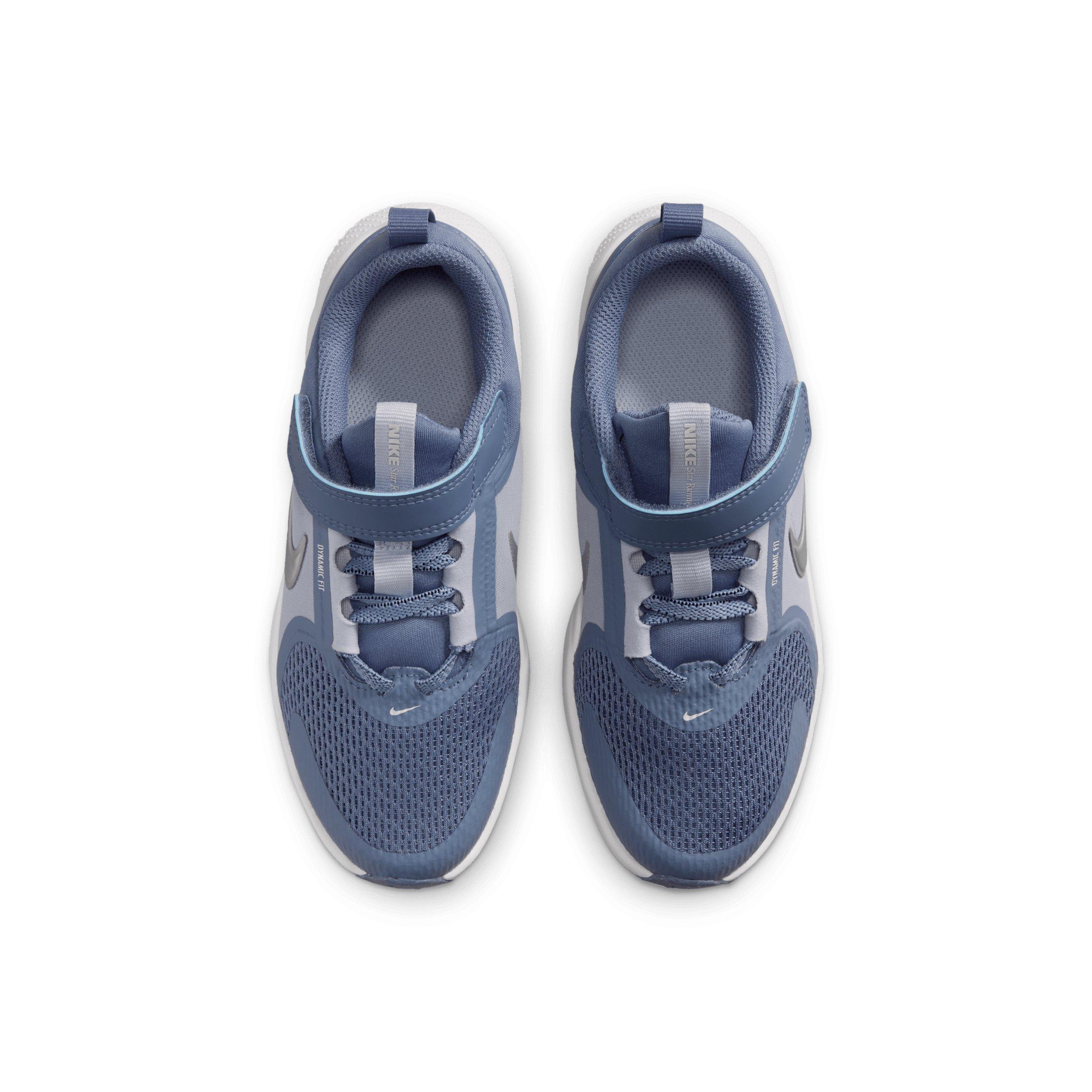 Nike Star Runner 5 Preschool Boys' "World Indigo/Ghost/Platinum Tint/Metallic Silver" Running Shoe