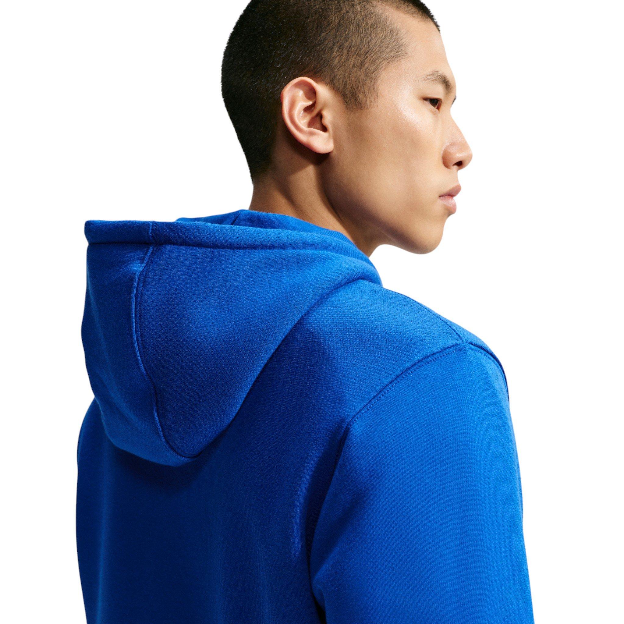 Nike Men's Club Full-Zip Fleece Hoodie - BLUE Thumbnail View 2