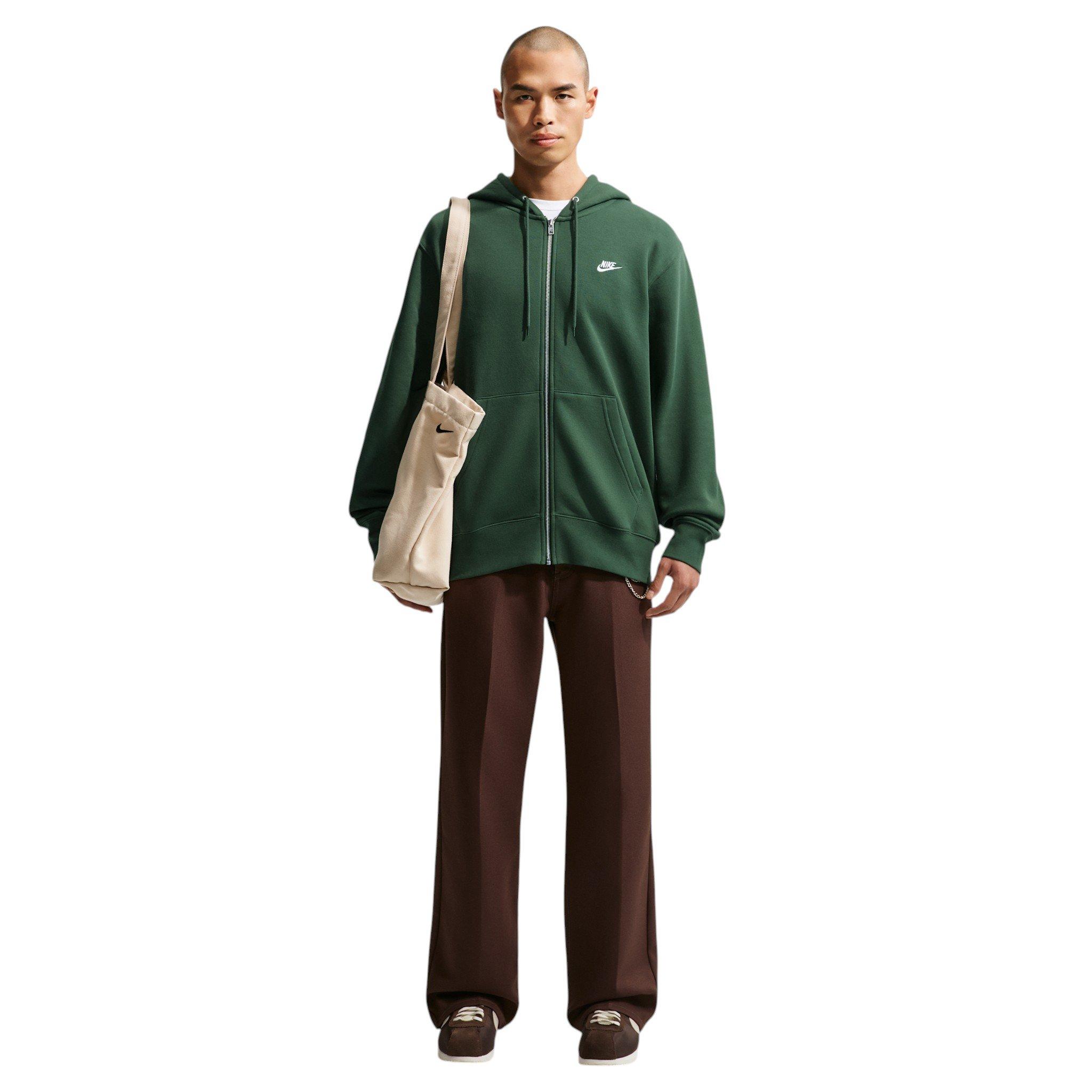 Nike Men's Club Full-Zip Fleece Hoodie - GREEN