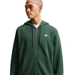 Nike Men's Club Full-Zip Fleece Hoodie - GREEN