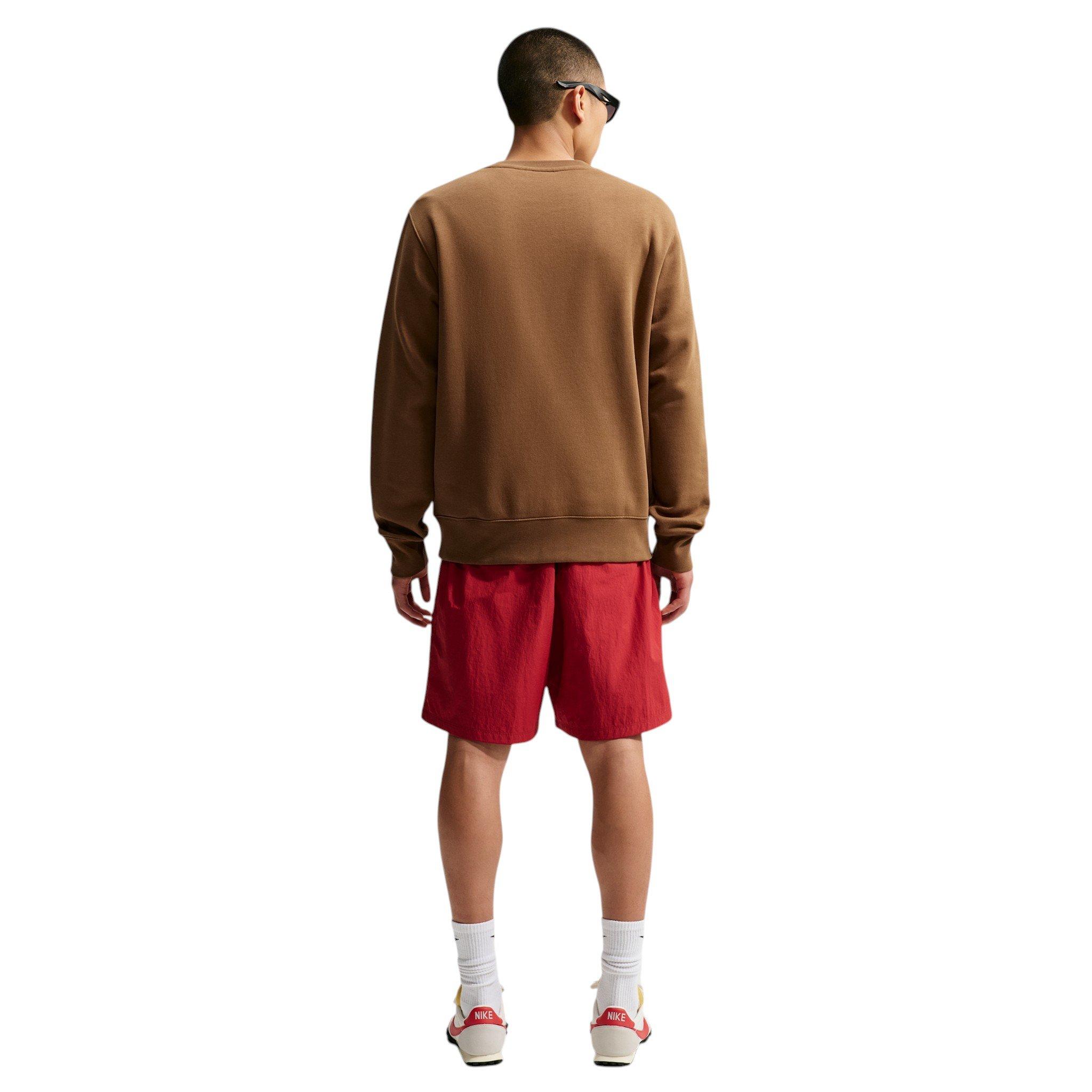 Nike Men's Club Fleece Crew - BROWN Thumbnail View 5