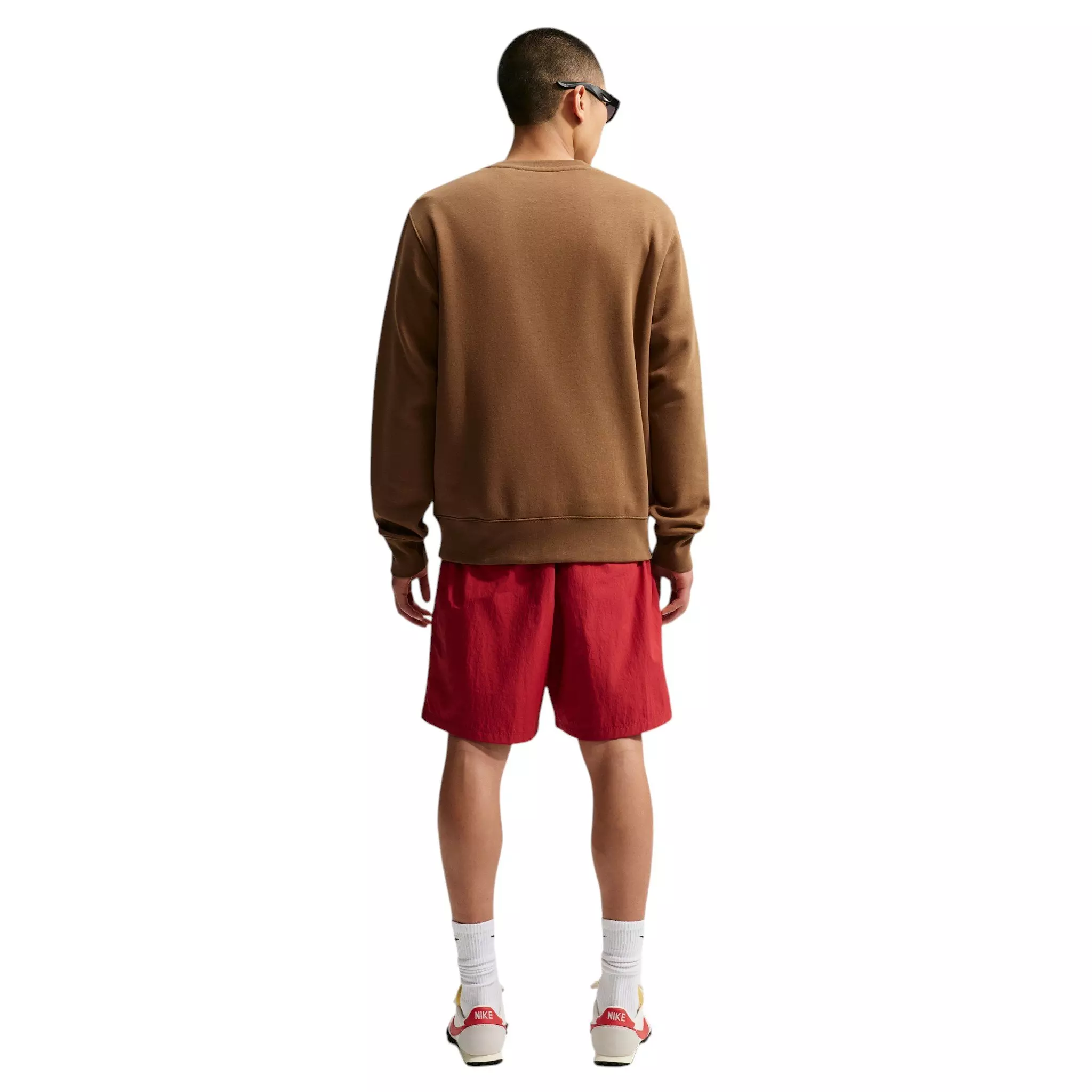 Nike Men's Club Fleece Crew - BROWN
