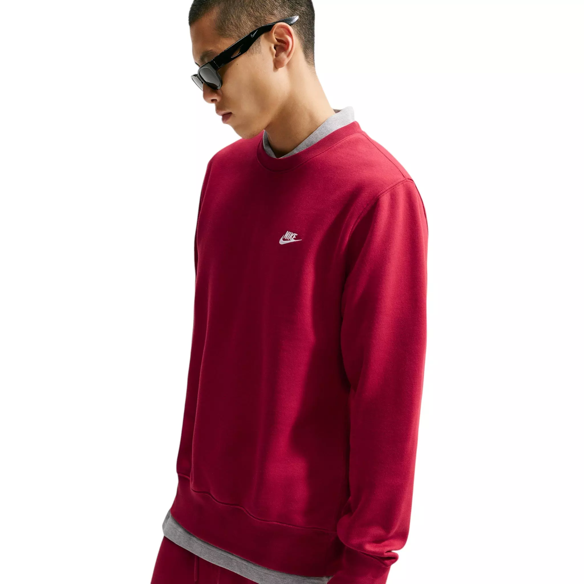 Nike Men's Club Fleece Crew - RED
