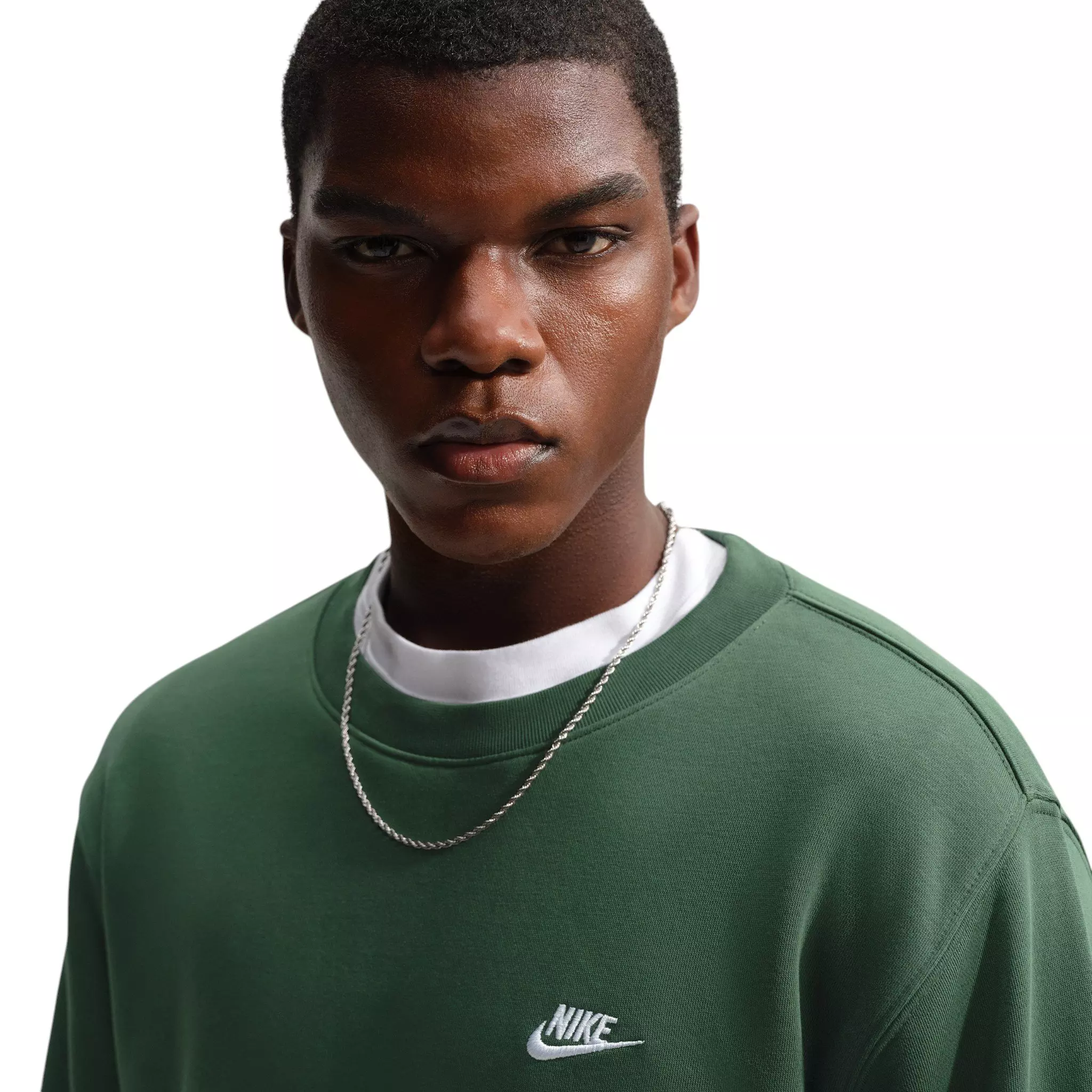 Nike Men's Club Fleece Crew - GREEN