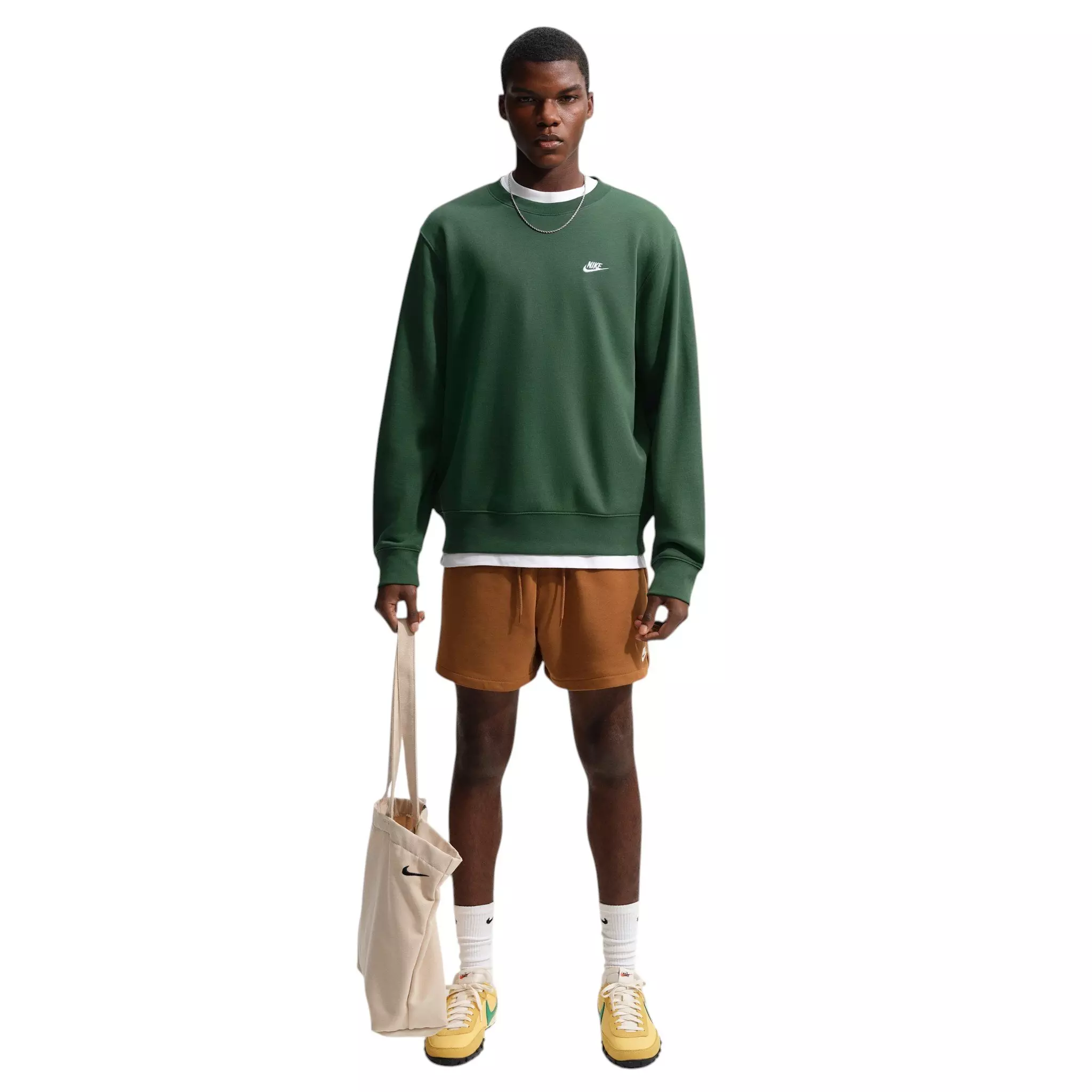 Nike Men's Club Fleece Crew - GREEN