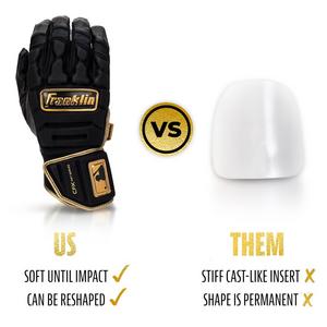 Franklin Sports CFX PRT Protective Batting Gloves - Black/Gold