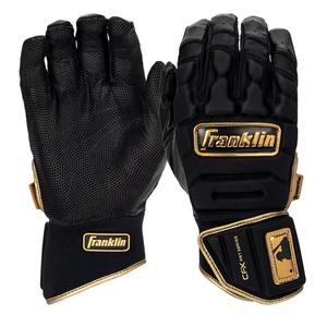 Franklin Sports CFX PRT Protective Batting Gloves - Black/Gold