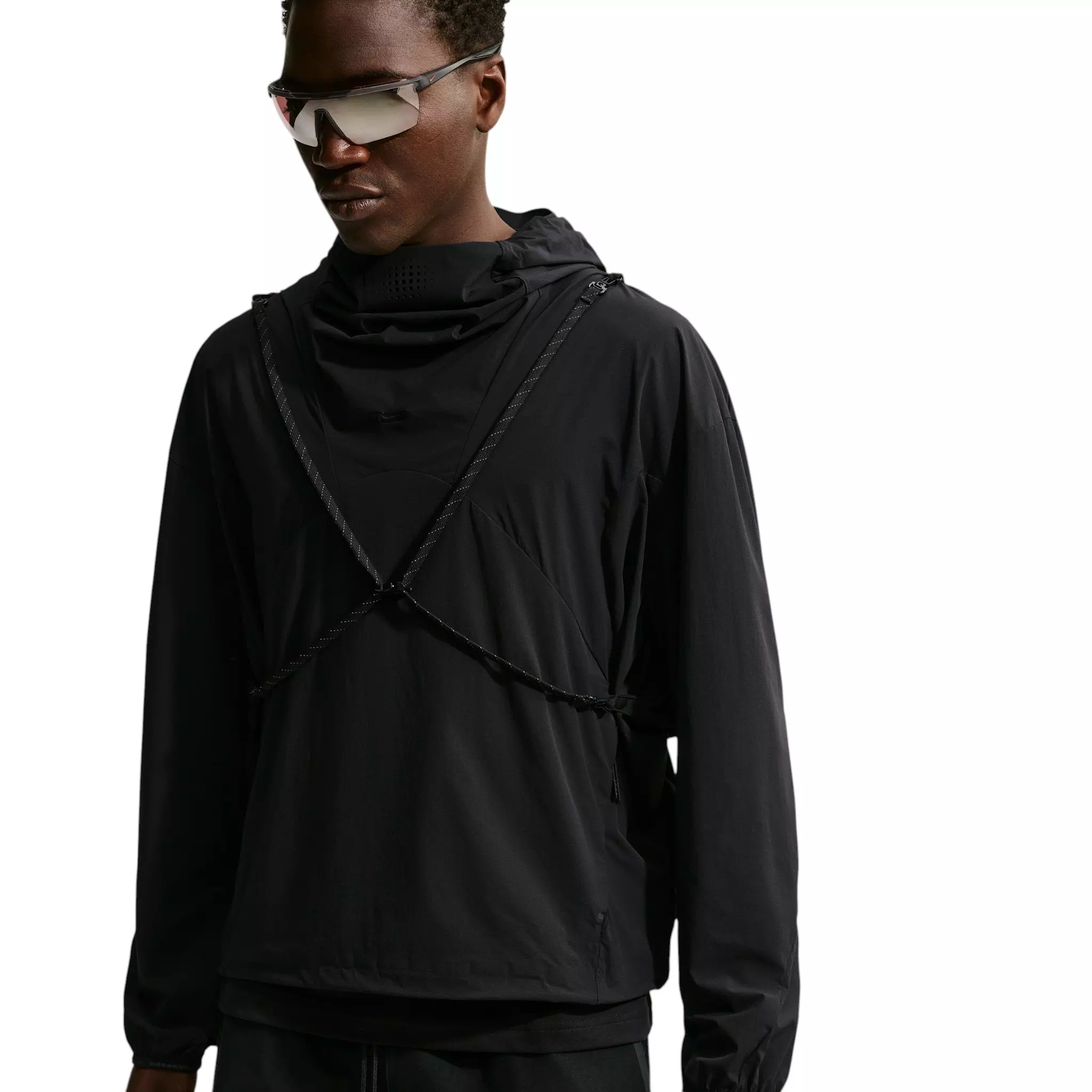 Nike Men's Tech Helios Dri-FIT Convertible Pullover Top - BLACK