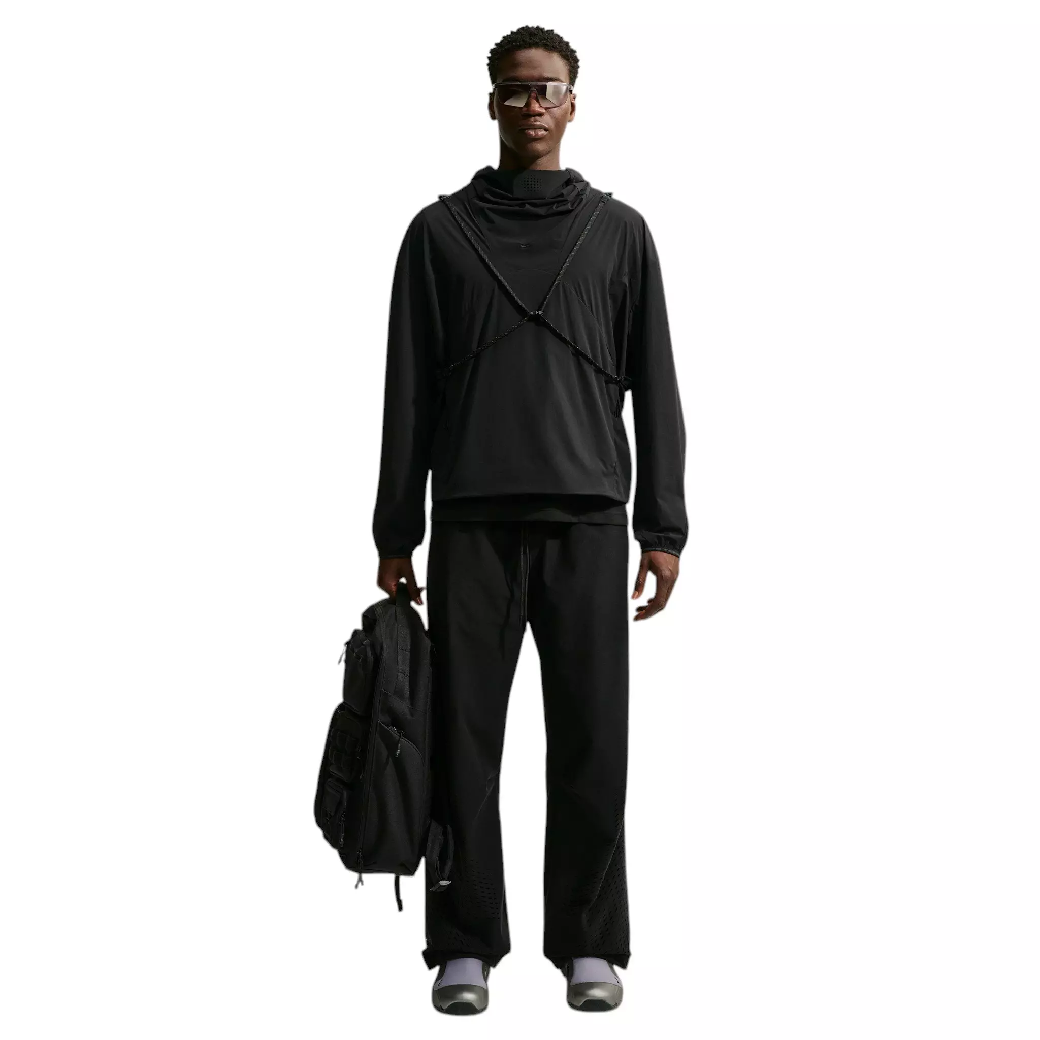 Nike Men's Tech Helios Dri-FIT Convertible Pullover Top - BLACK
