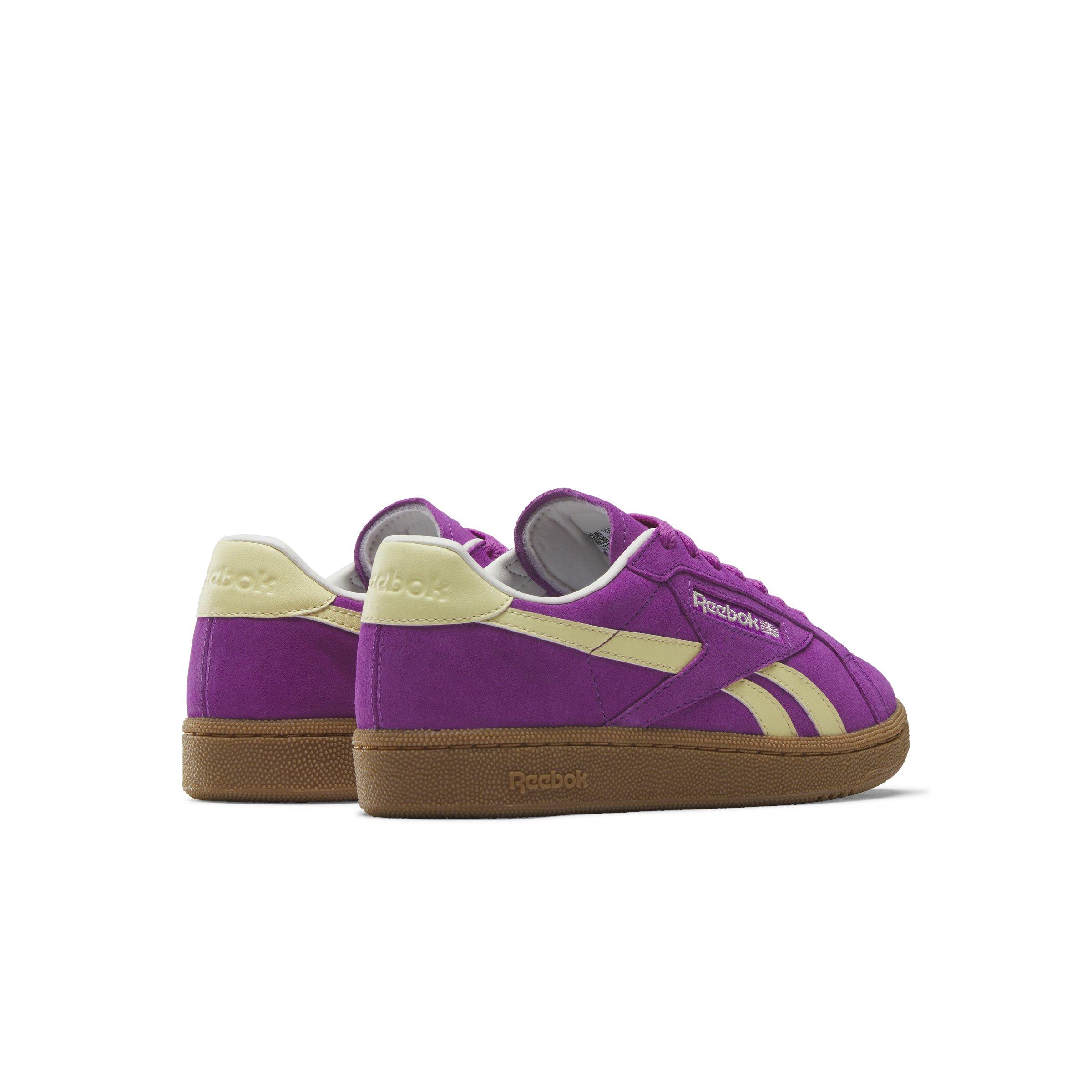 Reebok Club C Grounds UK "Purple/Light Yellow/Gum" Women's Shoe - PURPLE/LT YELLOW/GUM Thumbnail View 3